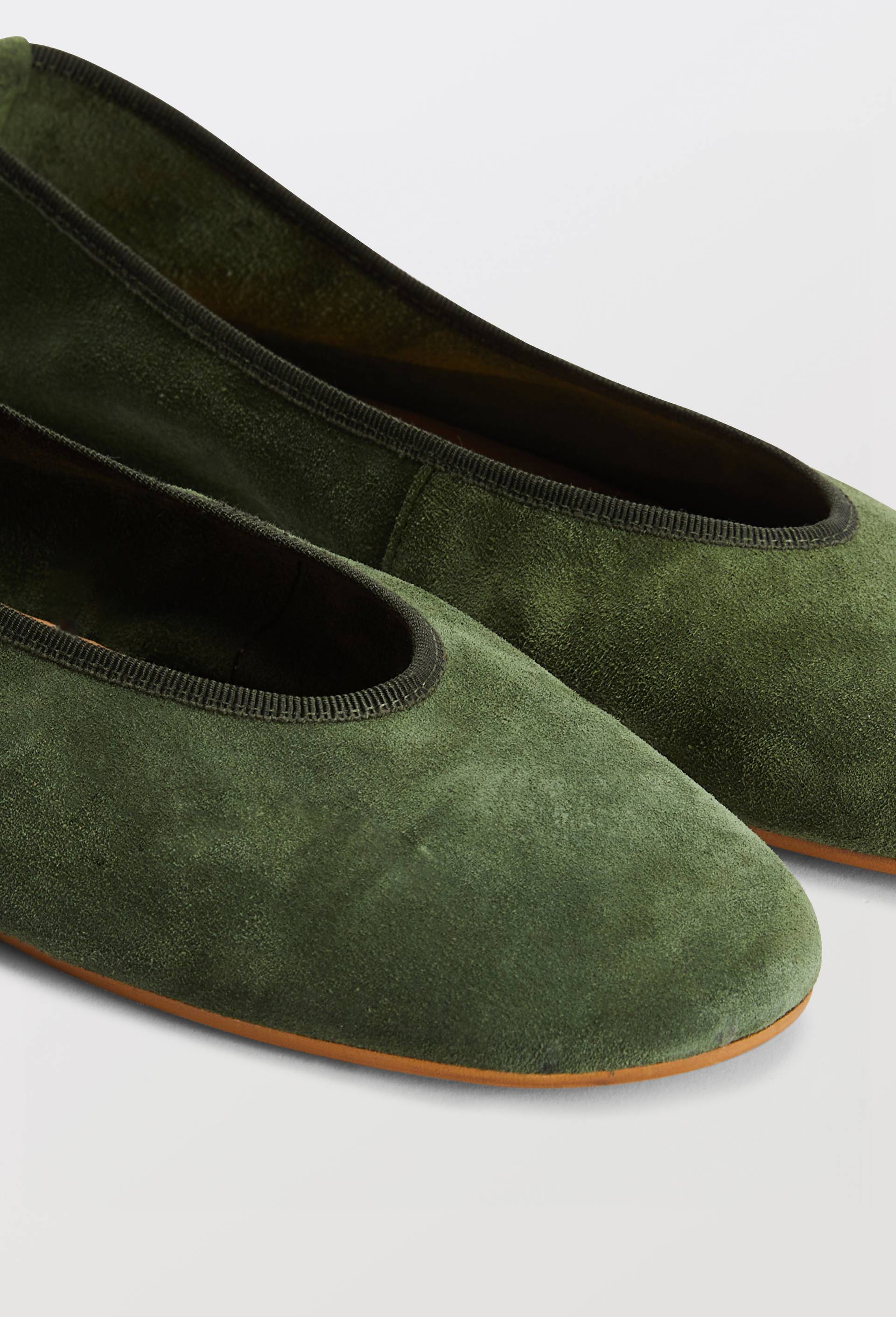Ballerines en cuir, Vert fonc&eacute;, large image number 2