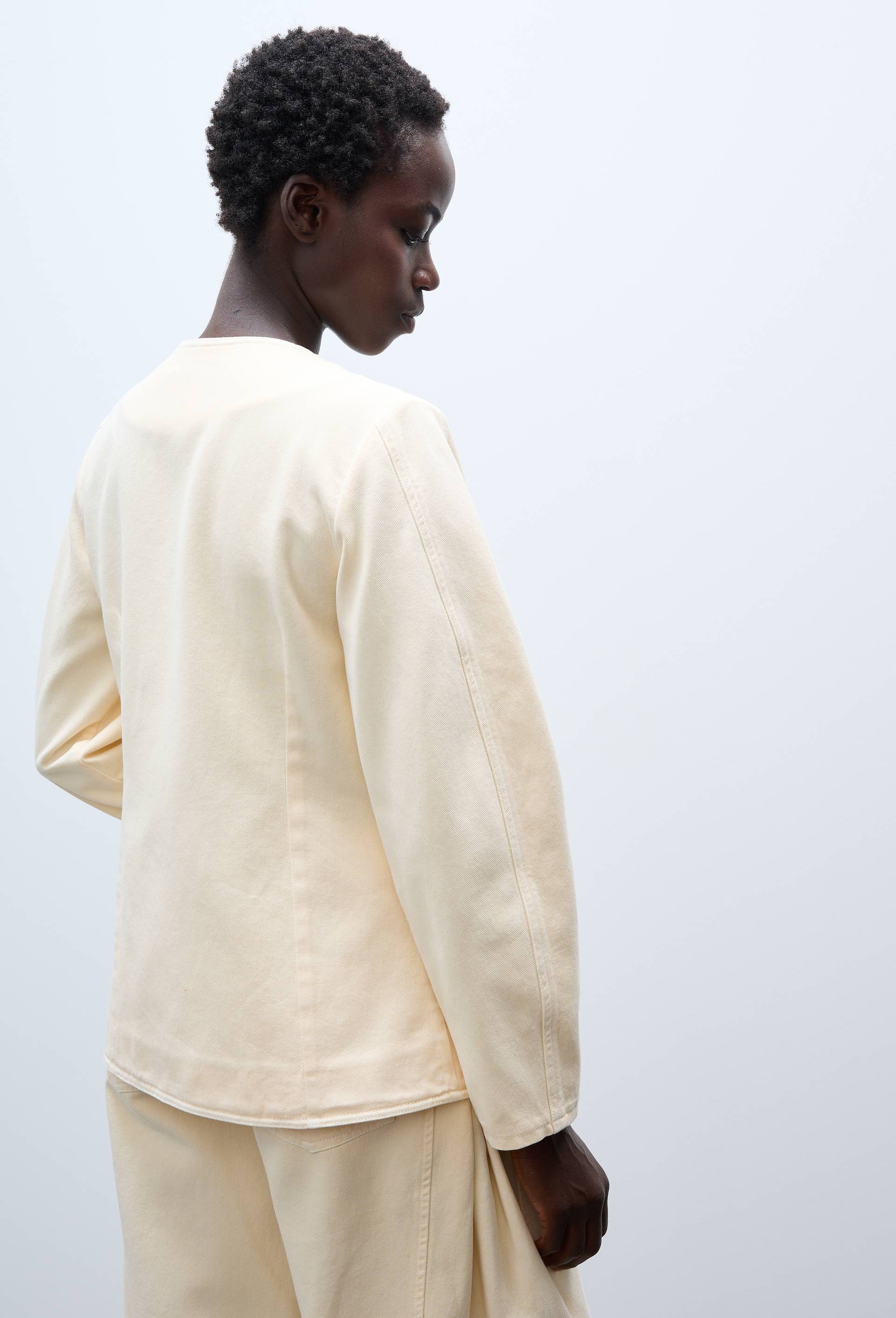 Veste courte unie en coton, Beige clair, large image number 1.0