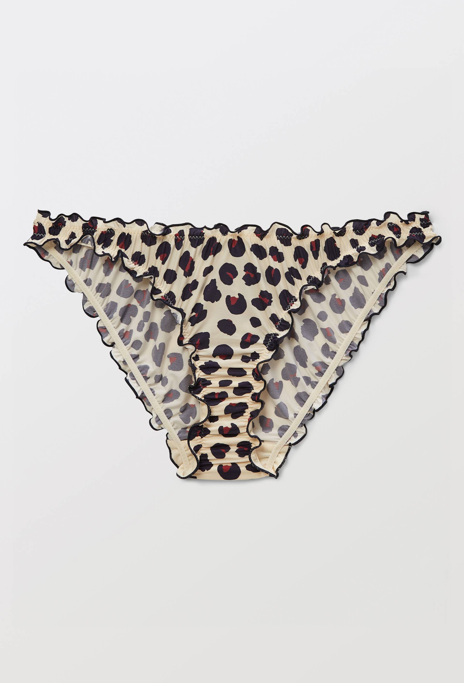 Culotte froufrou ZOE en microfibre imprim&eacute;e, Ecru, large image number 2