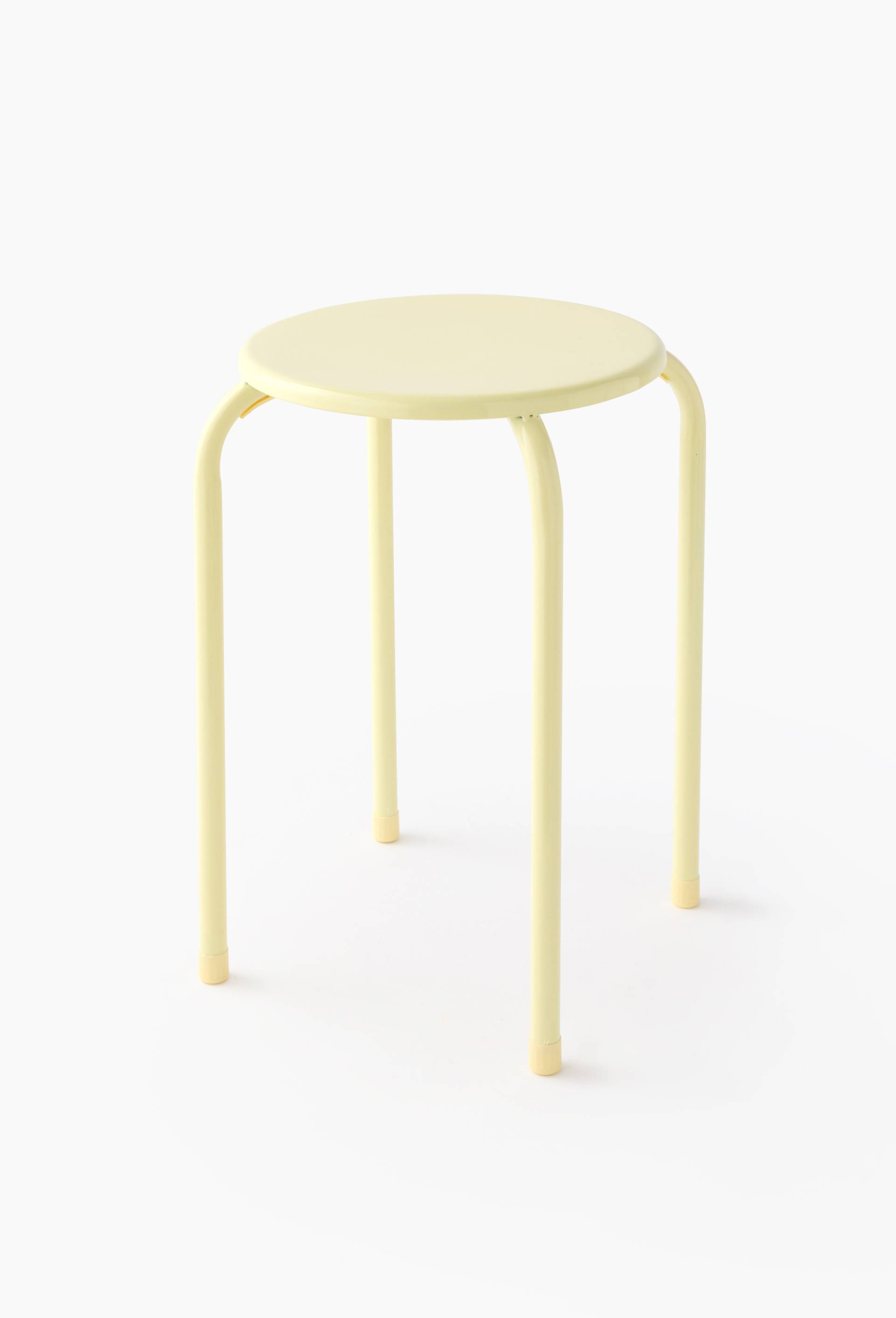 Tabouret empilable, 30xH45cm, en acier carbone, Jaune clair, large image number 1