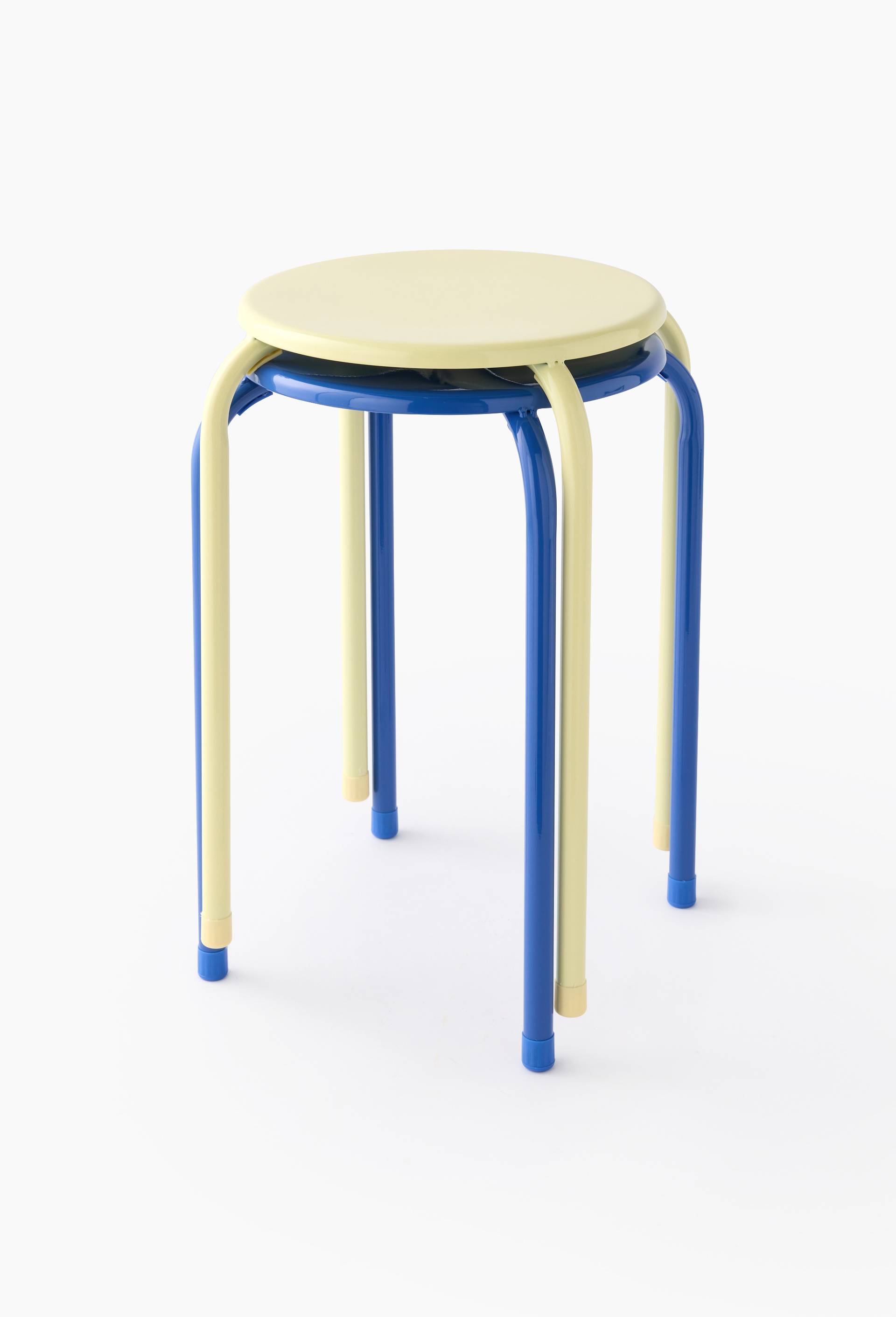 Tabouret empilable, 30xH45cm, en acier carbone, Jaune clair, large image number 2