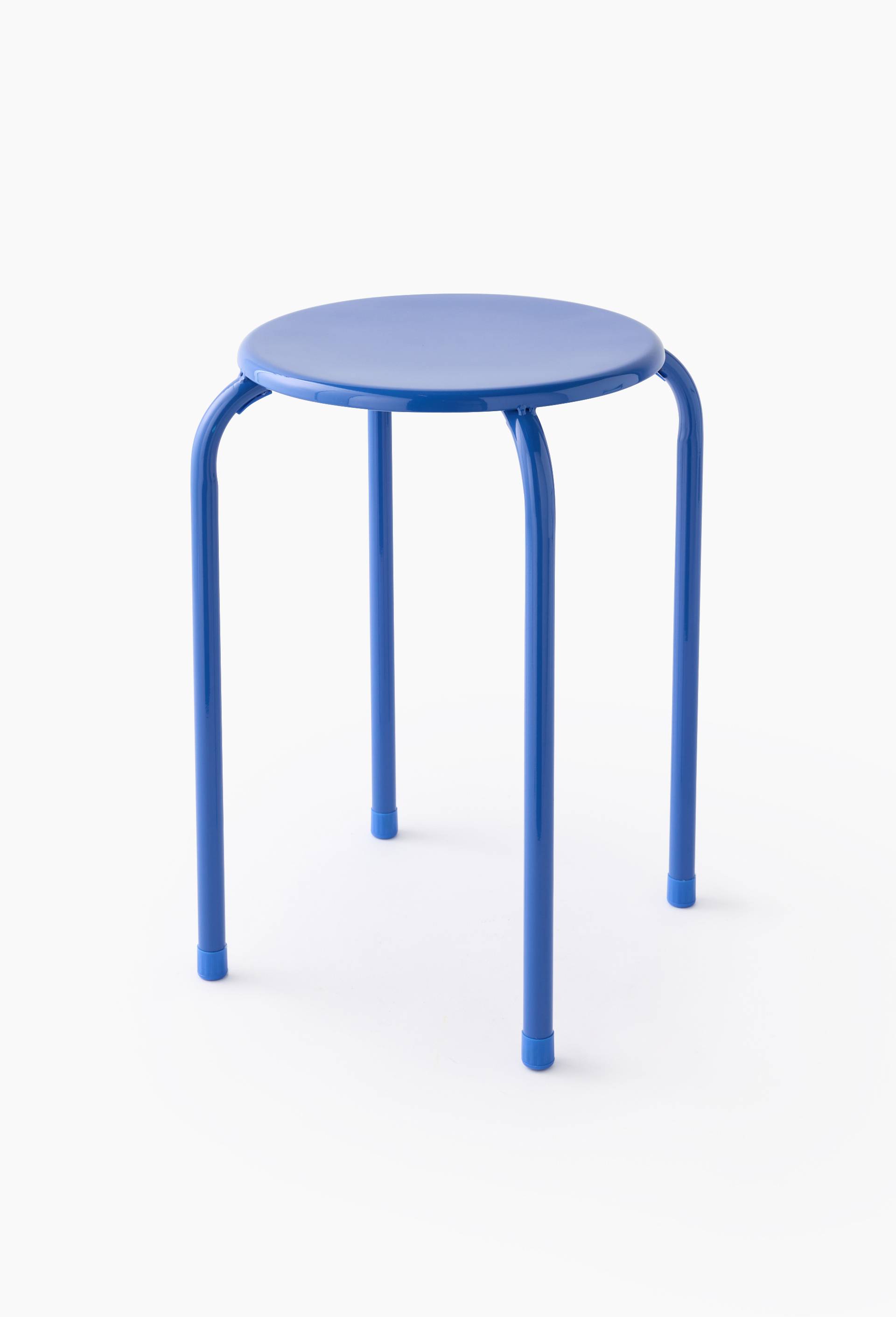 Tabouret empilable, 30xH45cm, en acier carbone, Bleu, large image number 0
