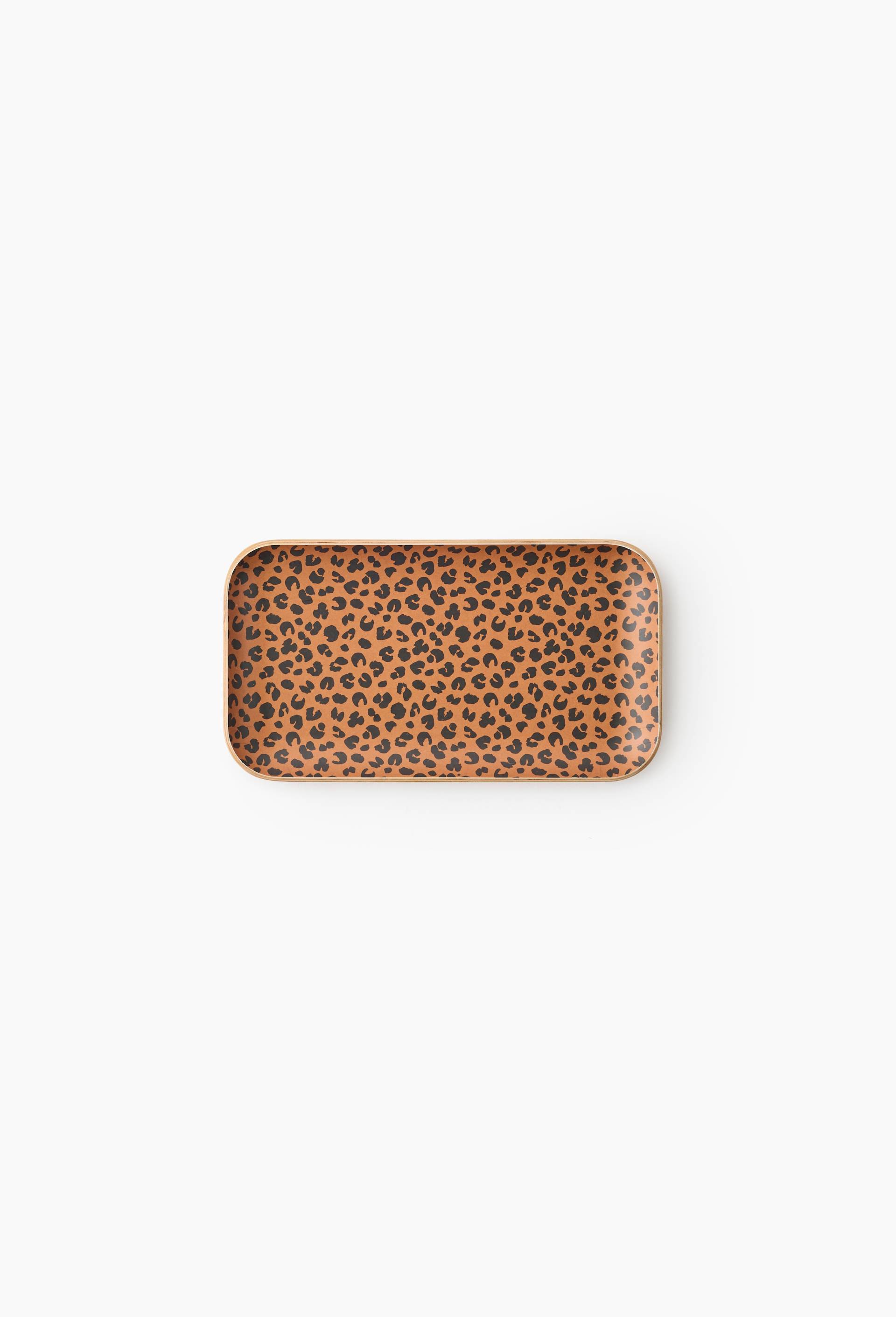 Plateau finition imprim&eacute;e, 21 x 12cm, en bois, Brun, large image number 0.0