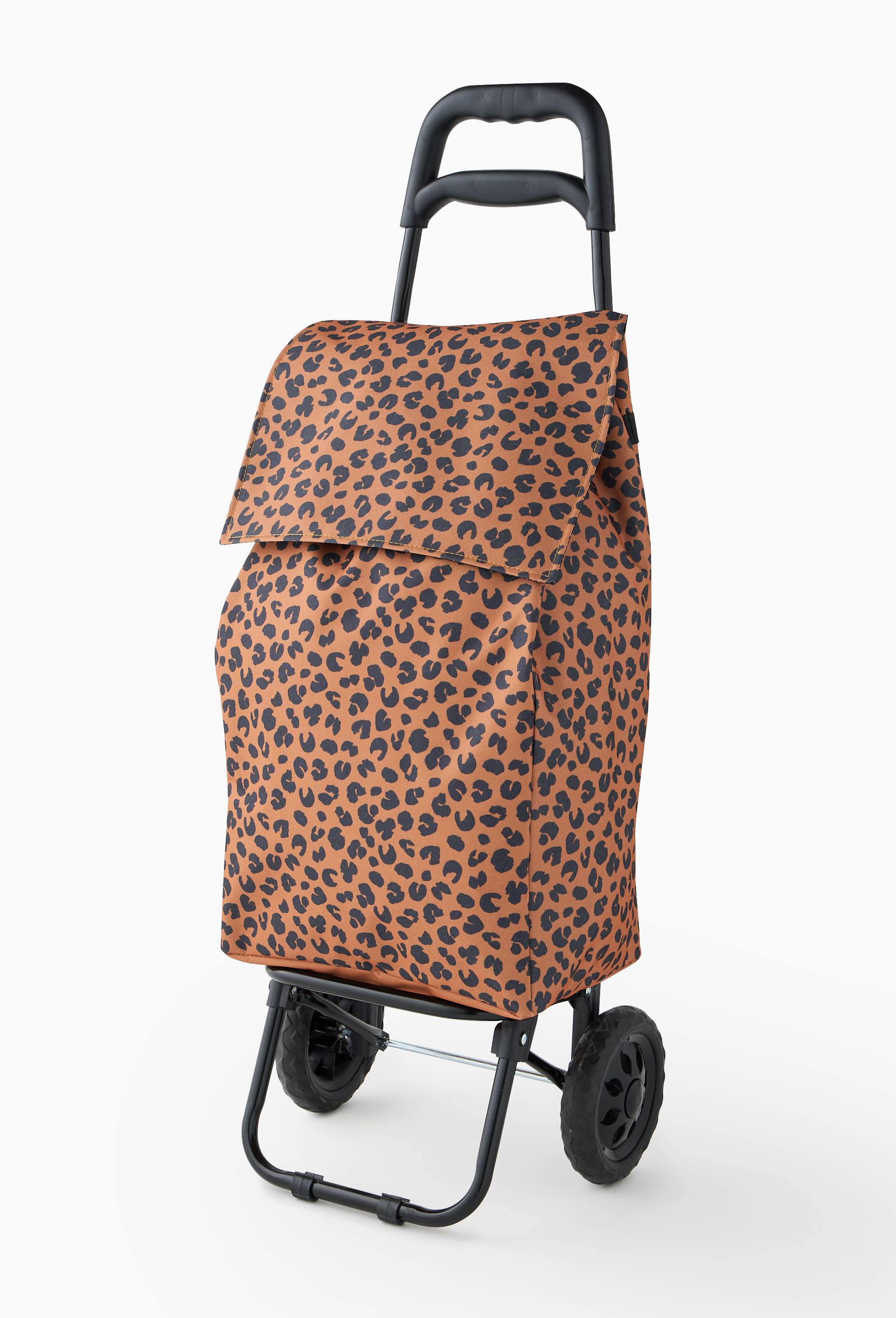 Poussette de march&eacute; finition imprim&eacute;e, 38L, Brun, large image number 0