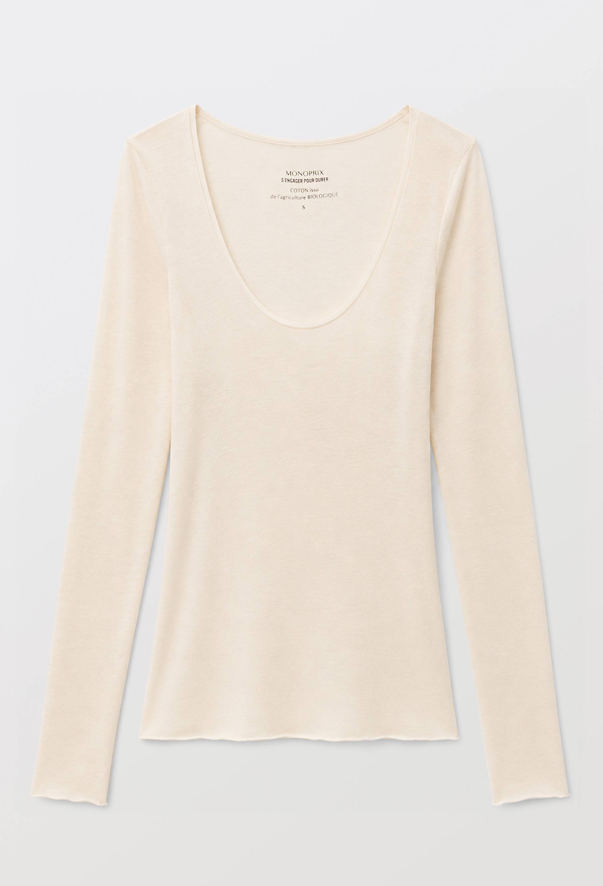 T-shirt manches longues col ouvert contenant de la laine, Rose clair, large image number 2