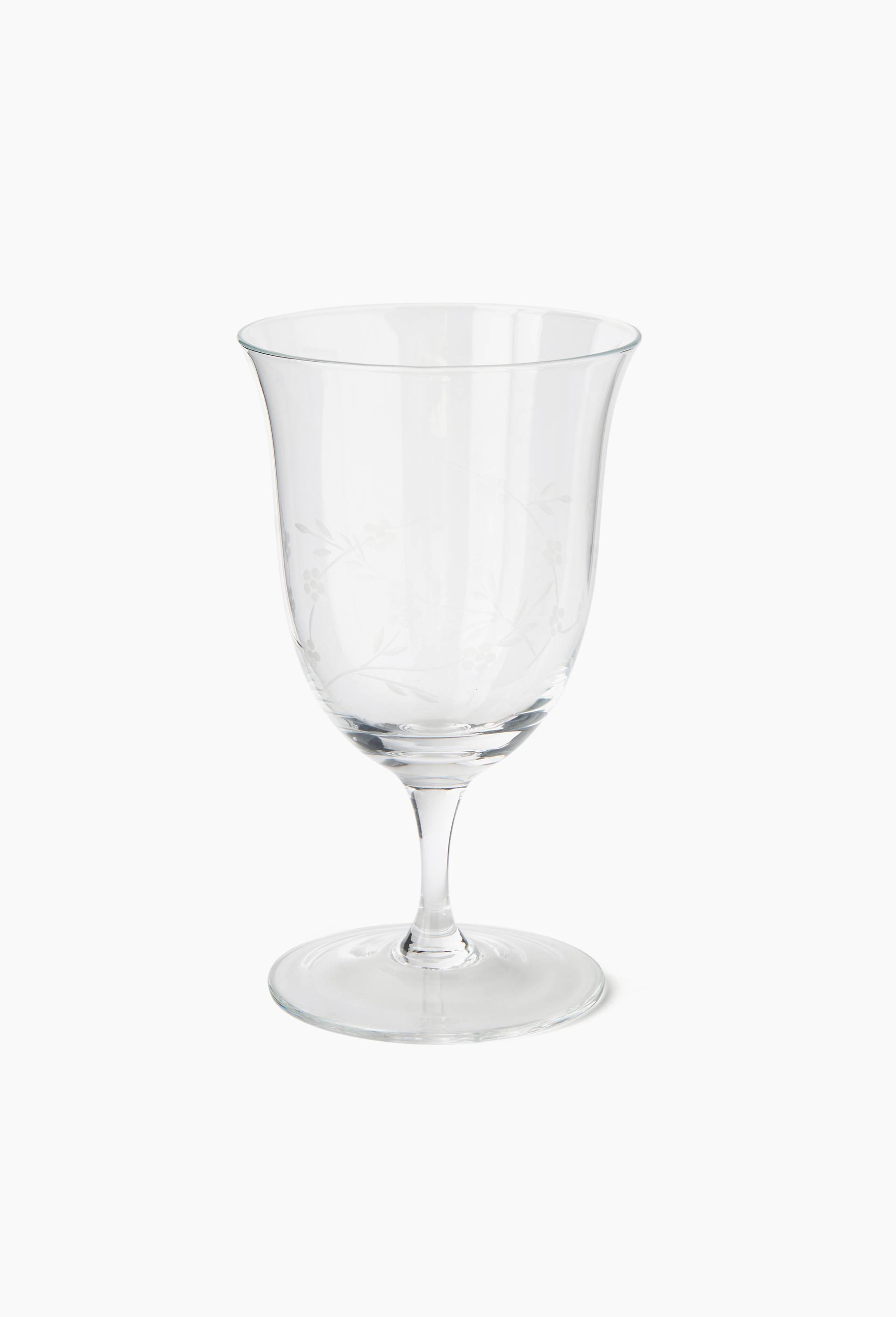Verre &agrave; pied finition grav&eacute;e, 27cl, Transparent, large image number 0