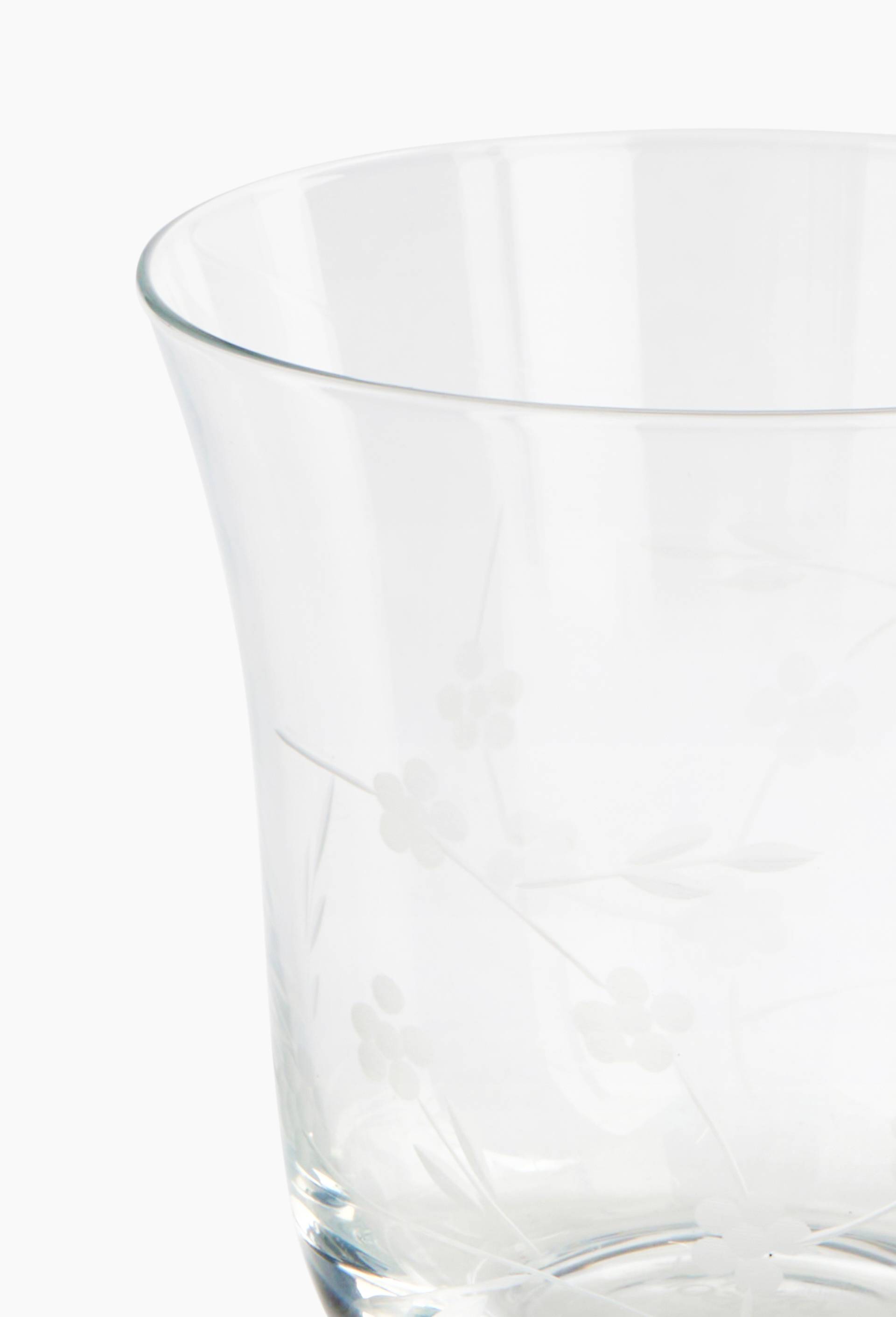 Verre &agrave; eau finition grav&eacute;e, 24cl, Transparent, large image number 1