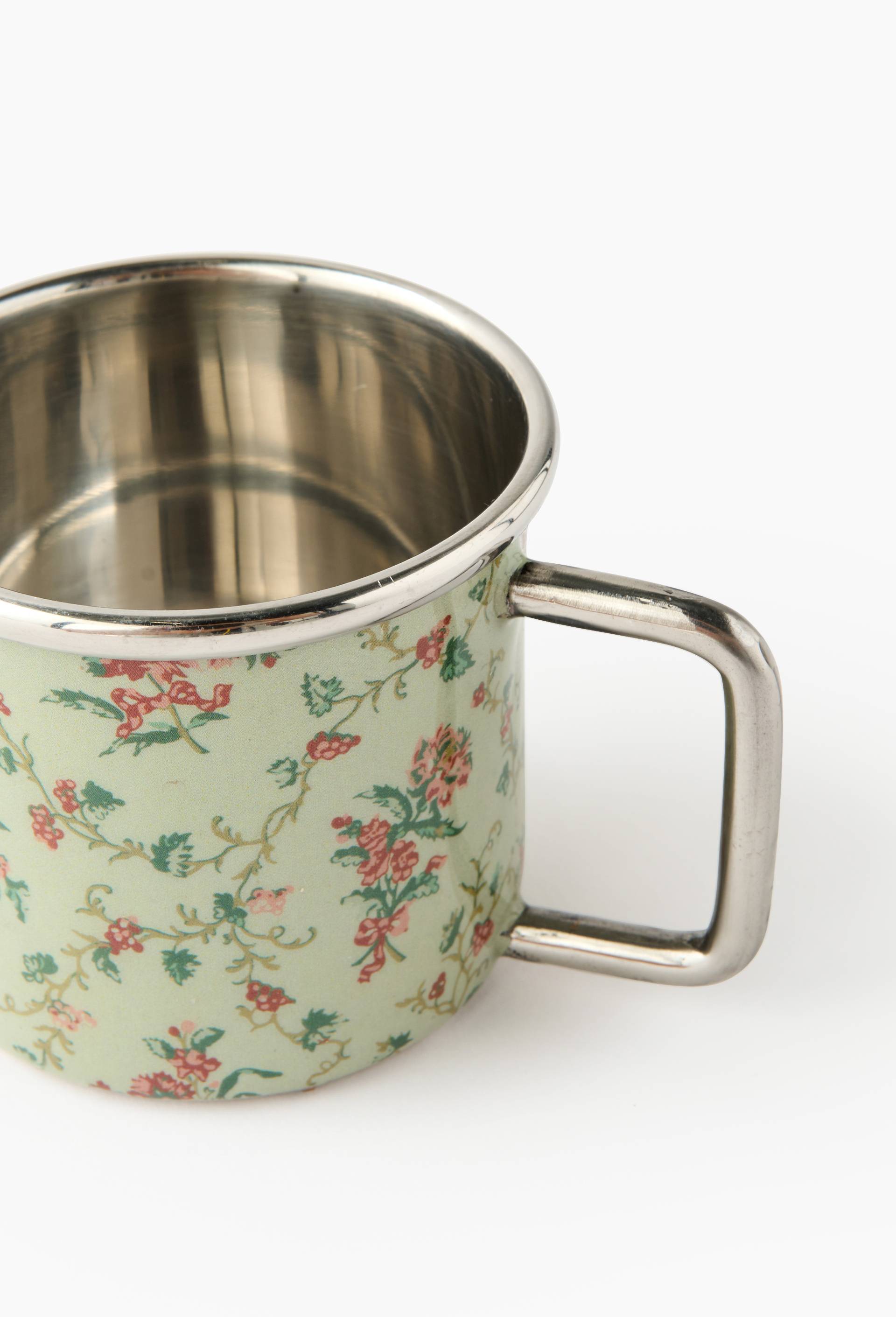 Tasse finition imprim&eacute;e, 19cl, en acier inoxydable, Vert clair, large image number 1