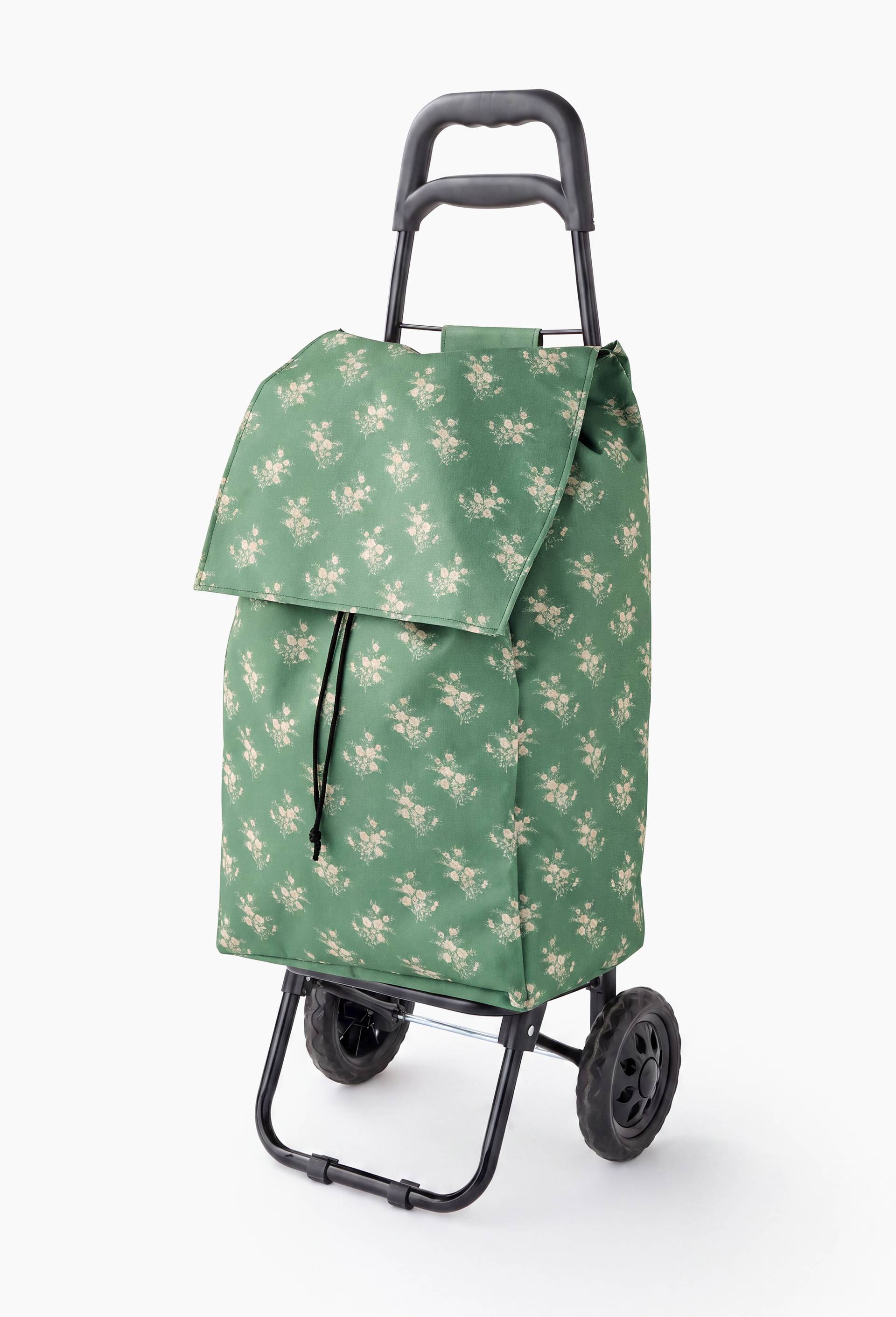 Poussette de march&eacute; finition imprim&eacute;e, 38L, Vert, large image number 0