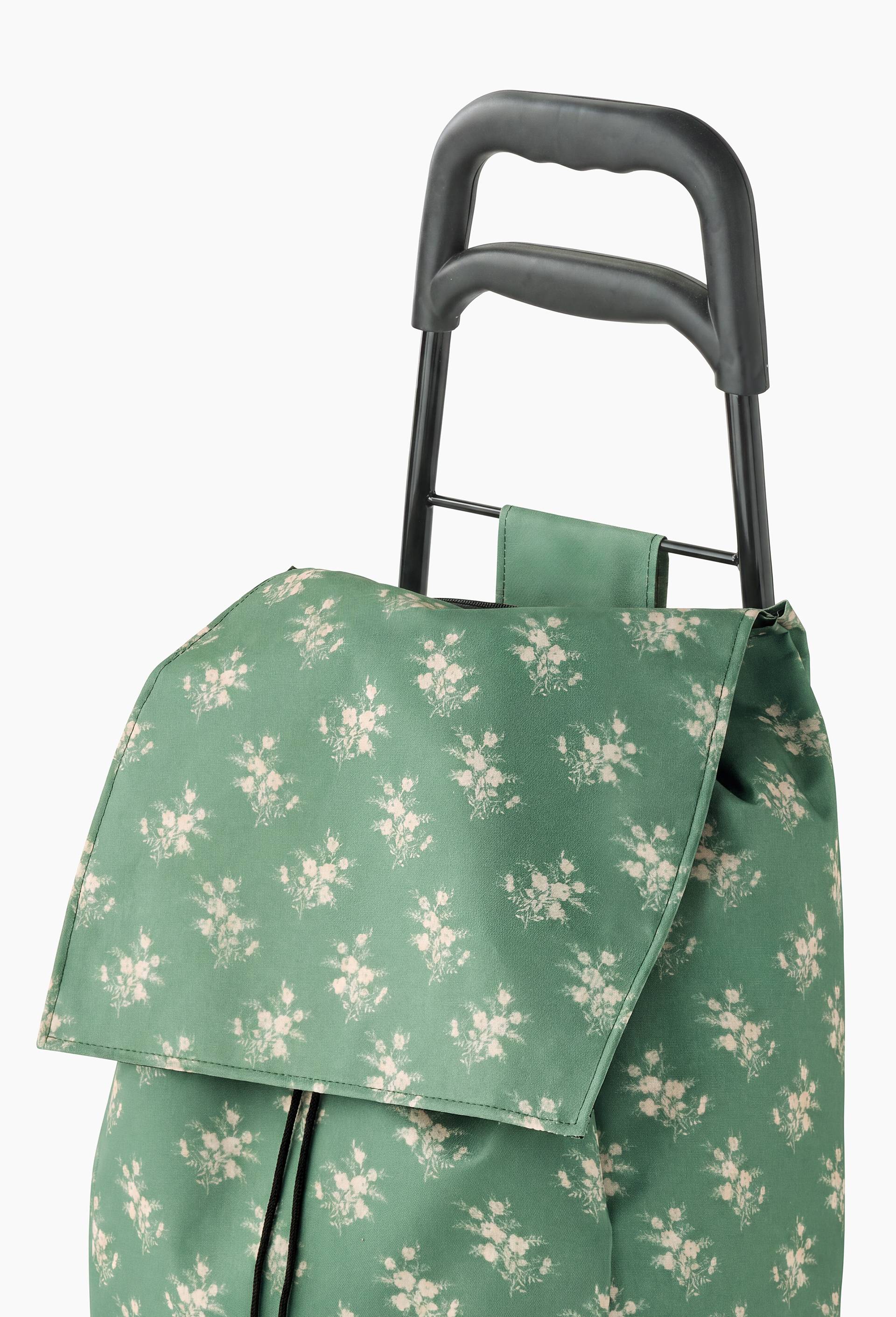 Poussette de march&eacute; finition imprim&eacute;e, 38L, Vert, large image number 1.0