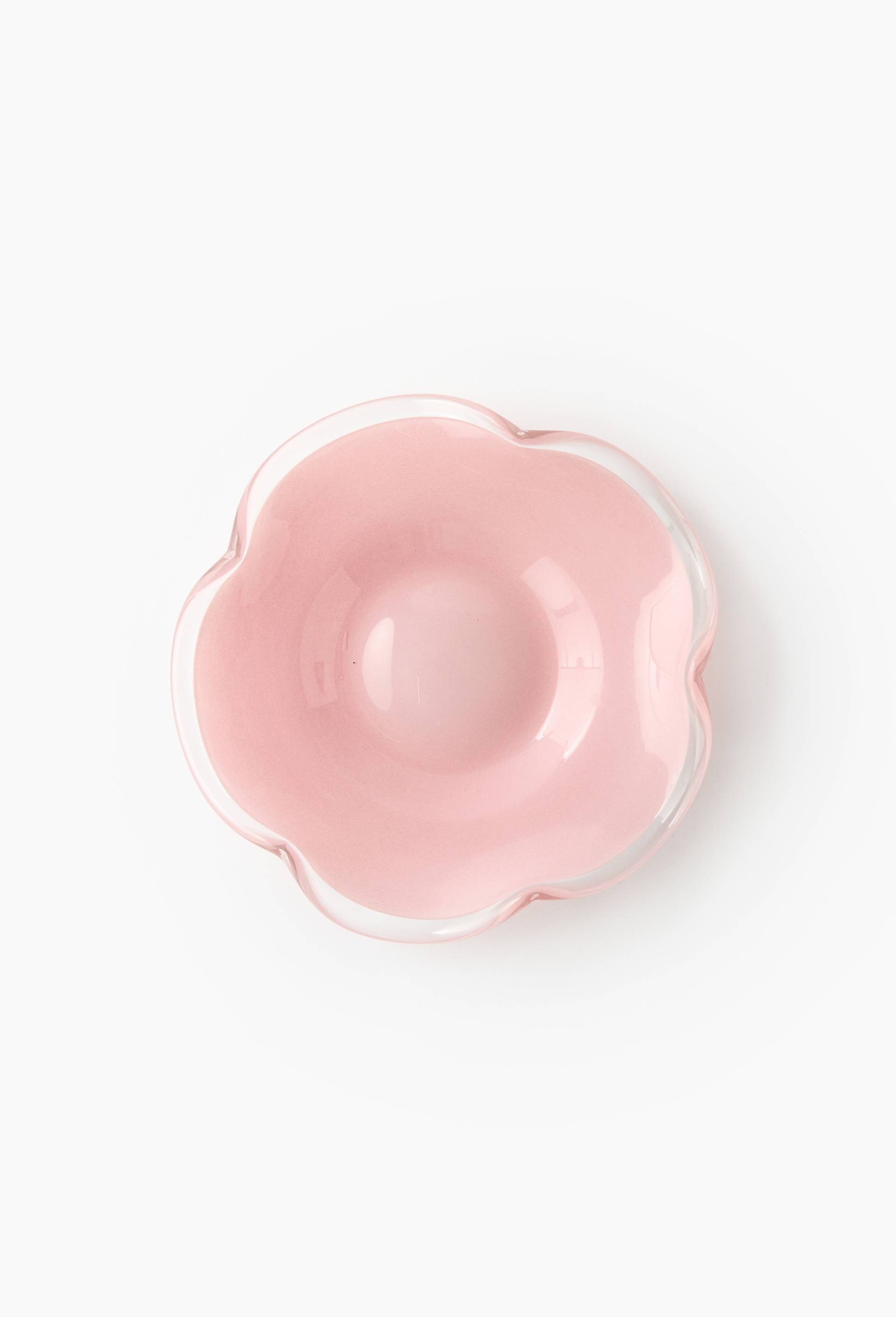 Plat de pr&eacute;sentation 20cm, en verre, Rose, large image number 0
