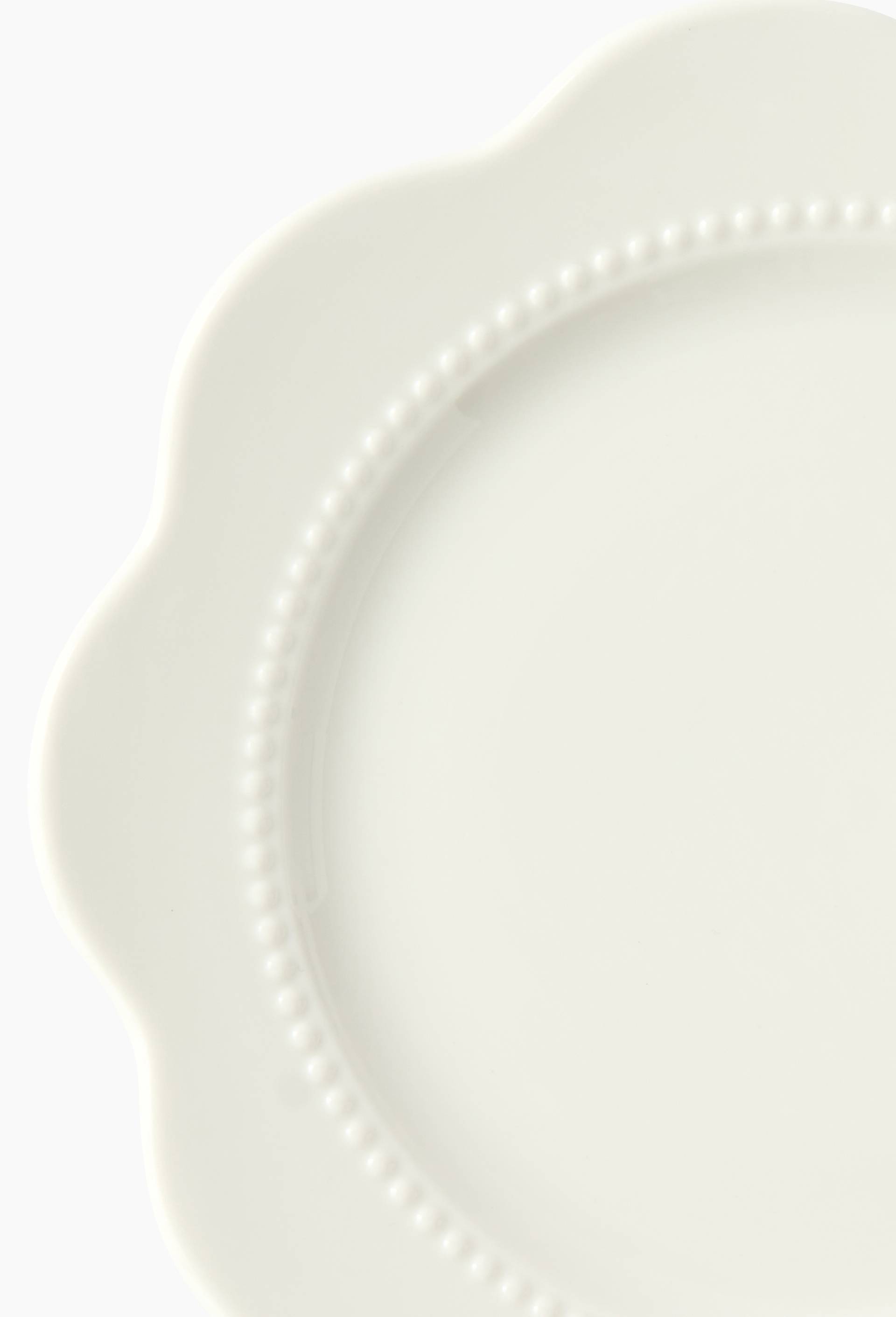 Assiette &agrave; dessert finition perl&eacute;e, 22cm, Blanc, large image number 1.0