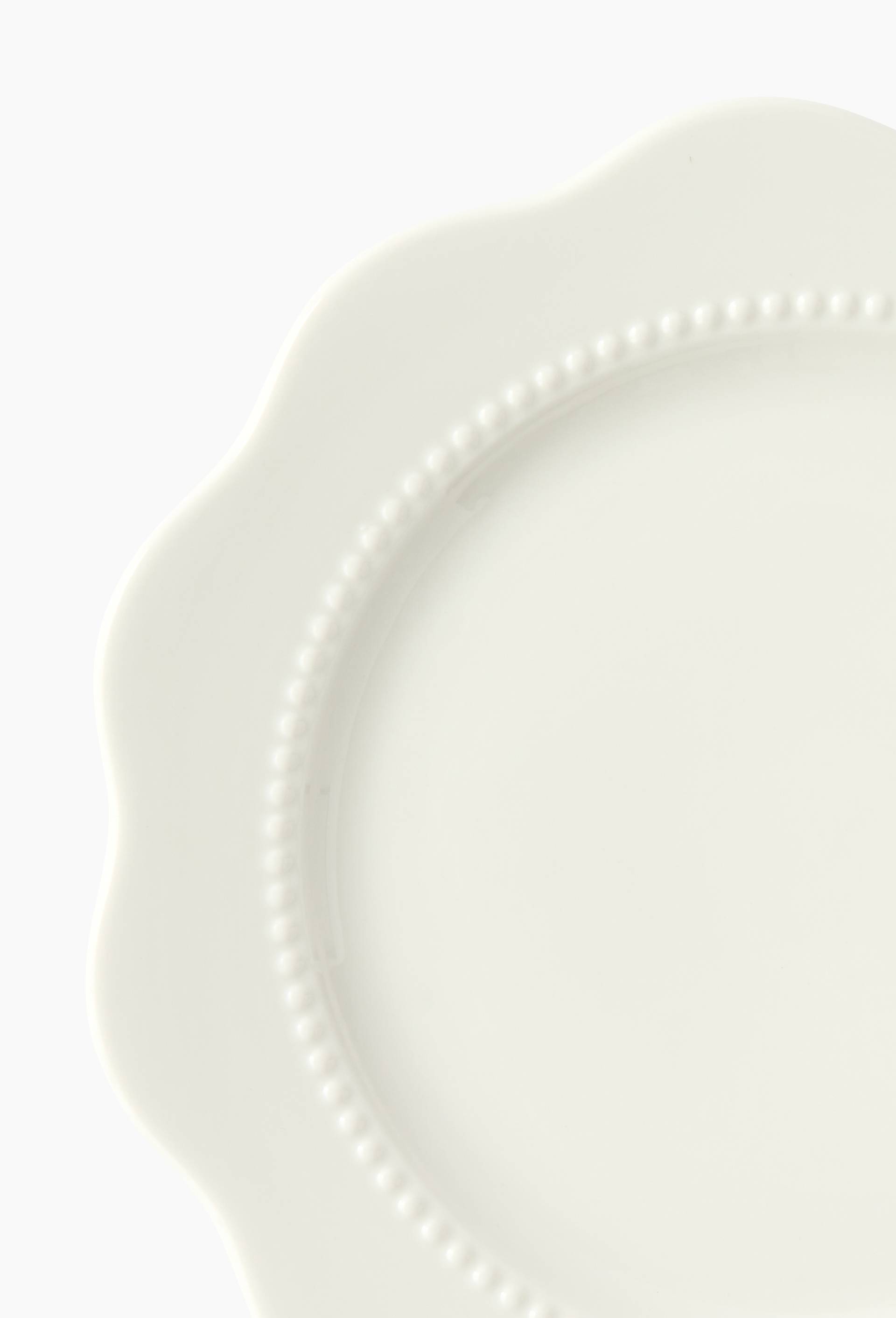 Assiette plate finition perl&eacute;e, 27cm, Blanc, large image number 1.0