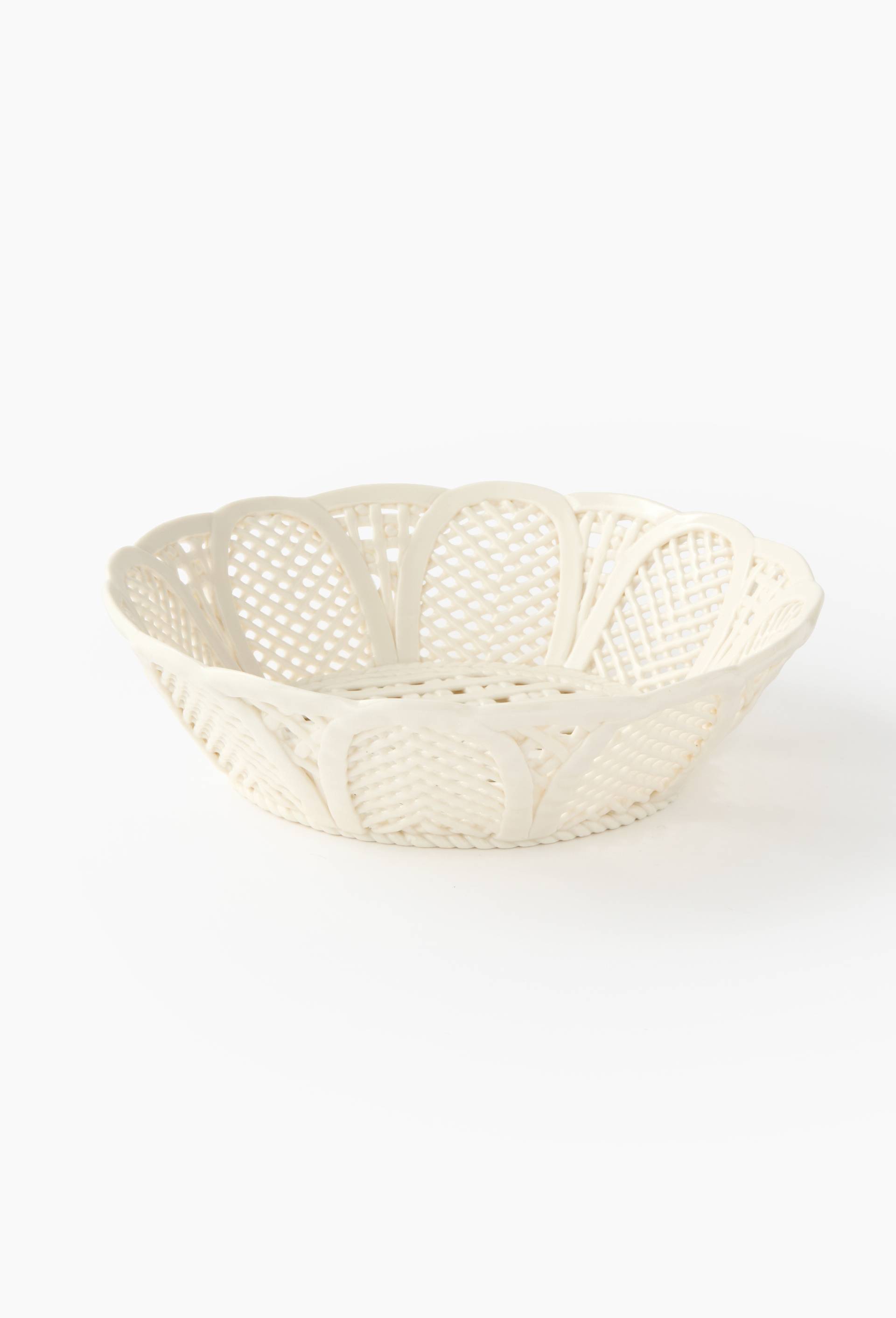 Corbeille, 20x6cm, en c&eacute;ramique, Blanc, large image number 0.0