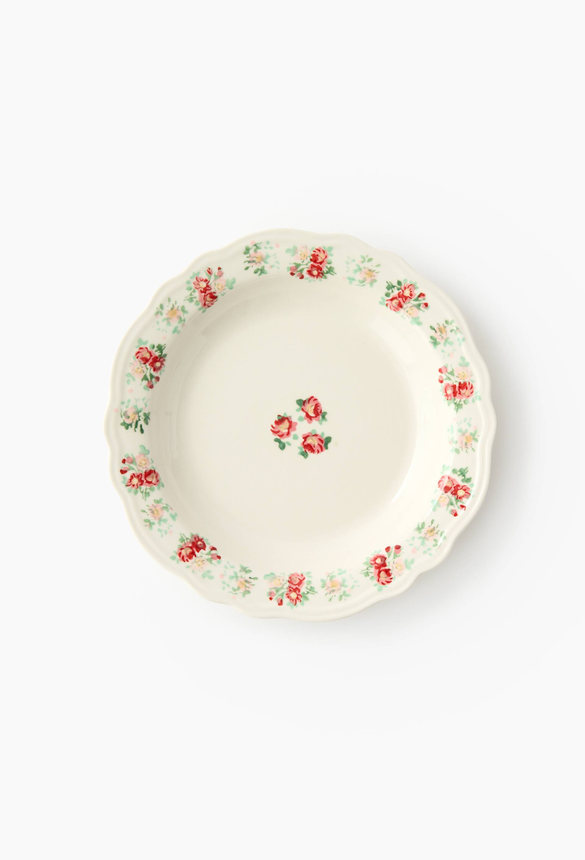 Assiette creuse finition imprim&eacute;e, 21cm, Vert clair, large image number 0.0
