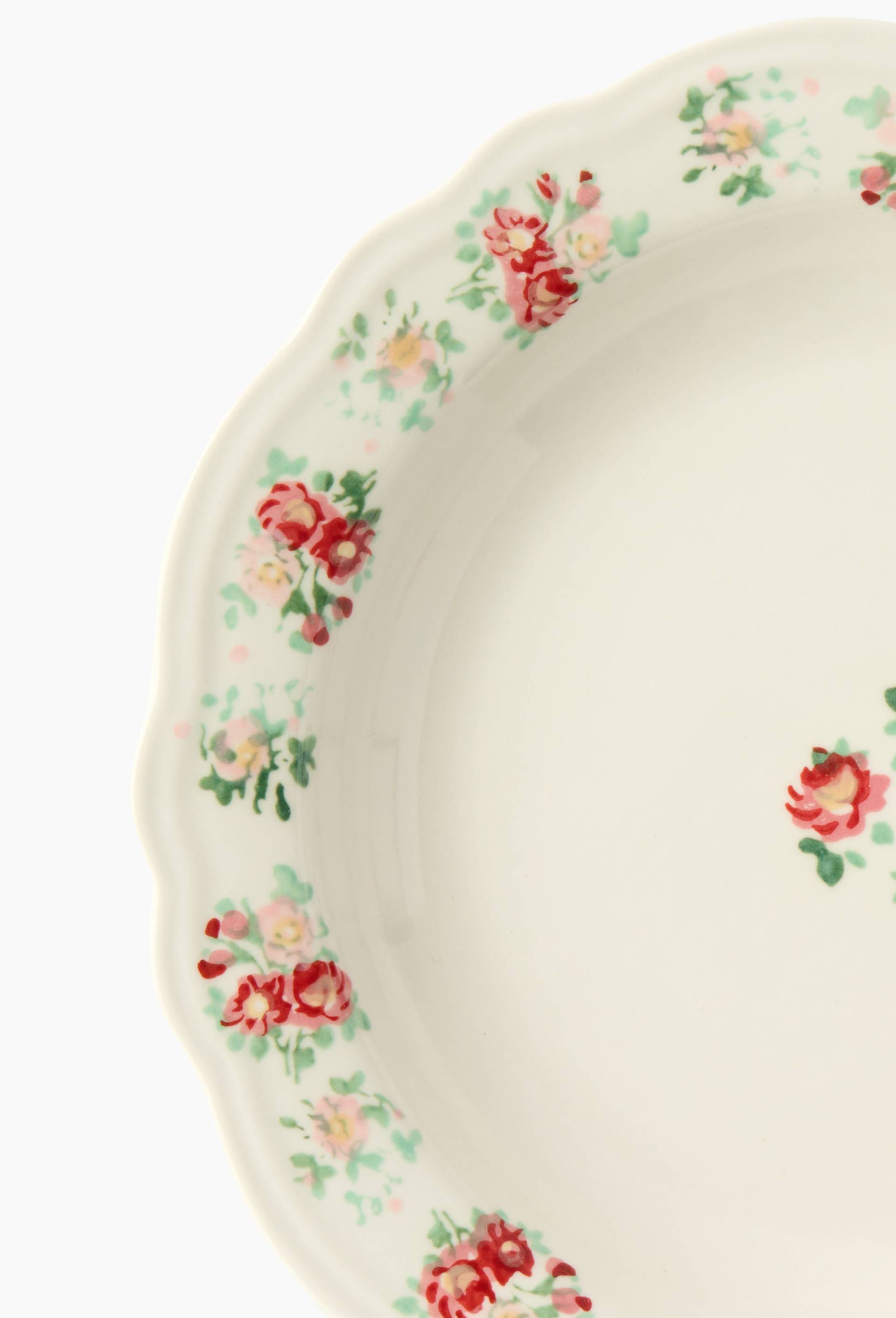 Assiette creuse finition imprim&eacute;e, 21cm, Vert clair, large image number 1.0