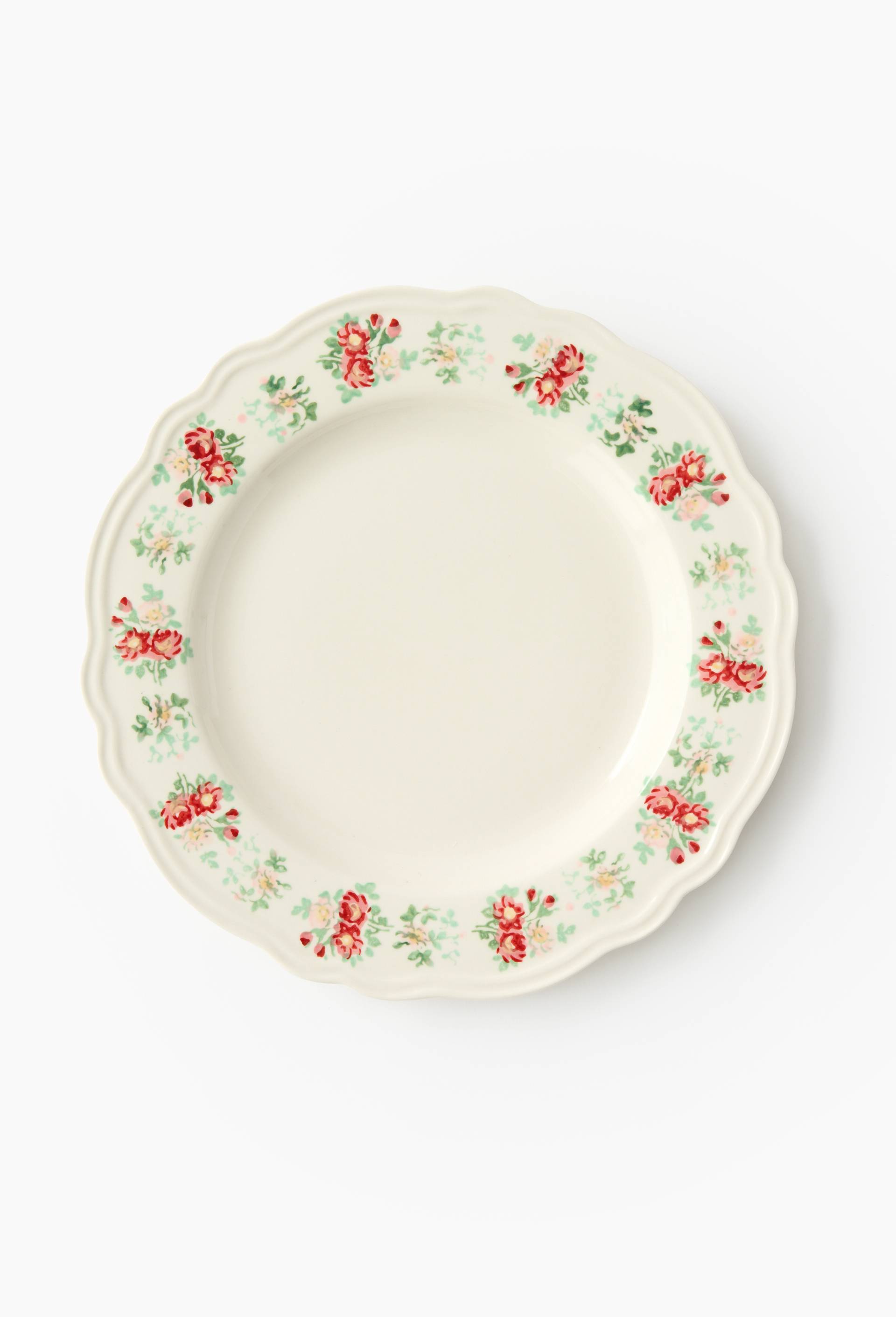 Assiette plate finition imprim&eacute;e, 26cm, Vert clair, large image number 0.0