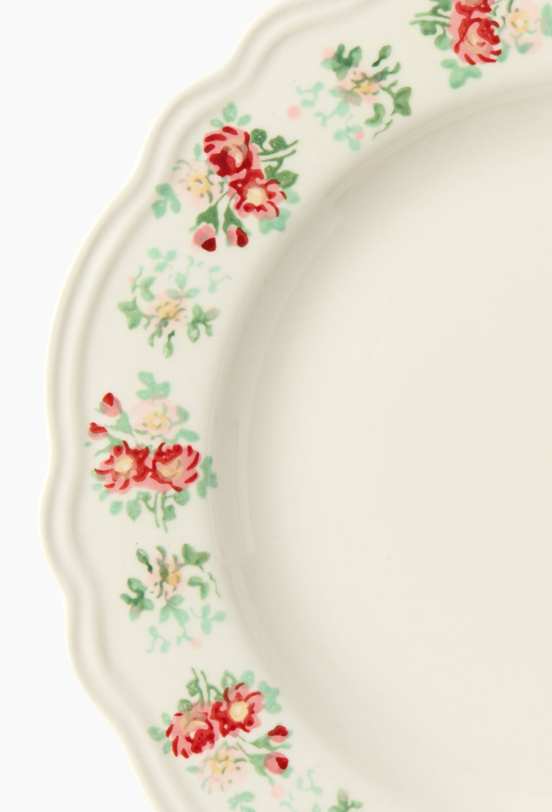 Assiette plate finition imprim&eacute;e, 26cm, Vert clair, large image number 1.0