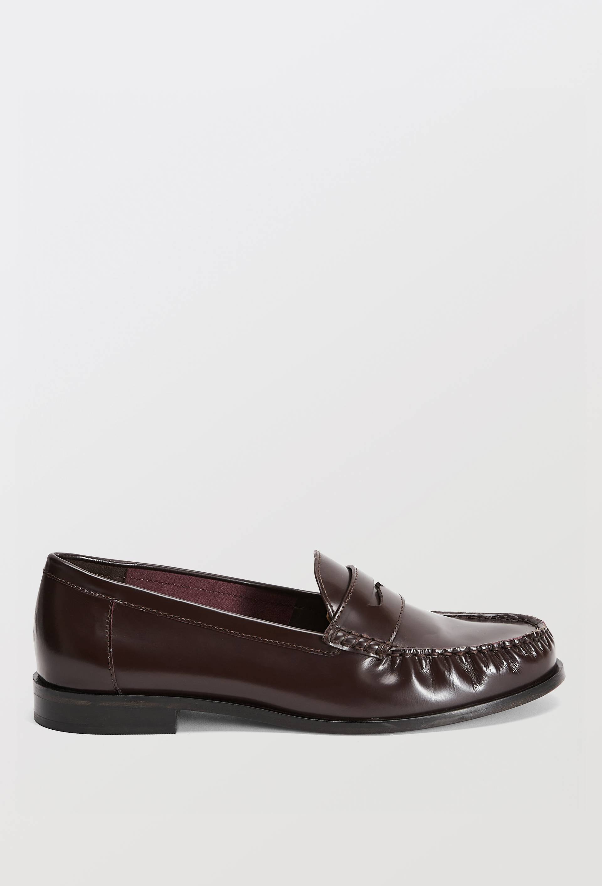 Mocassins en cuir, Rouge fonc&eacute;, large image number 1