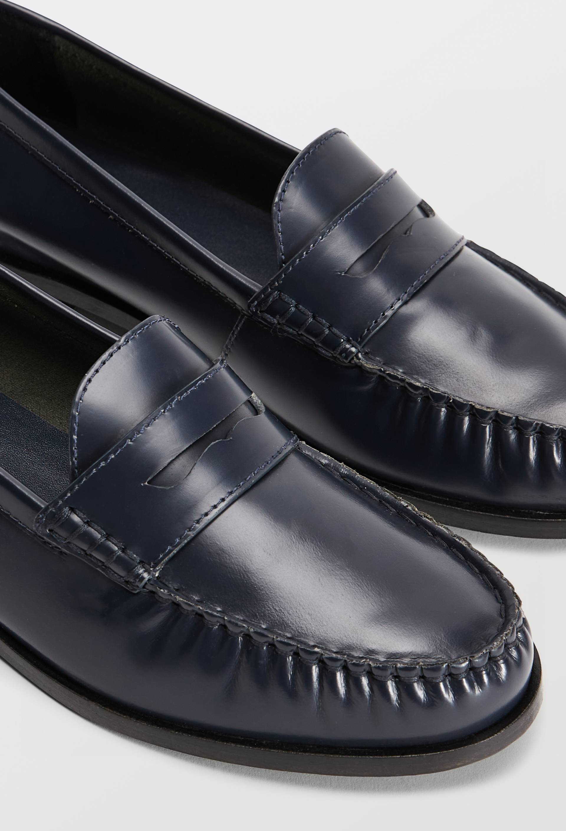 Mocassins en cuir, Bleu fonc&eacute;, large image number 2.0