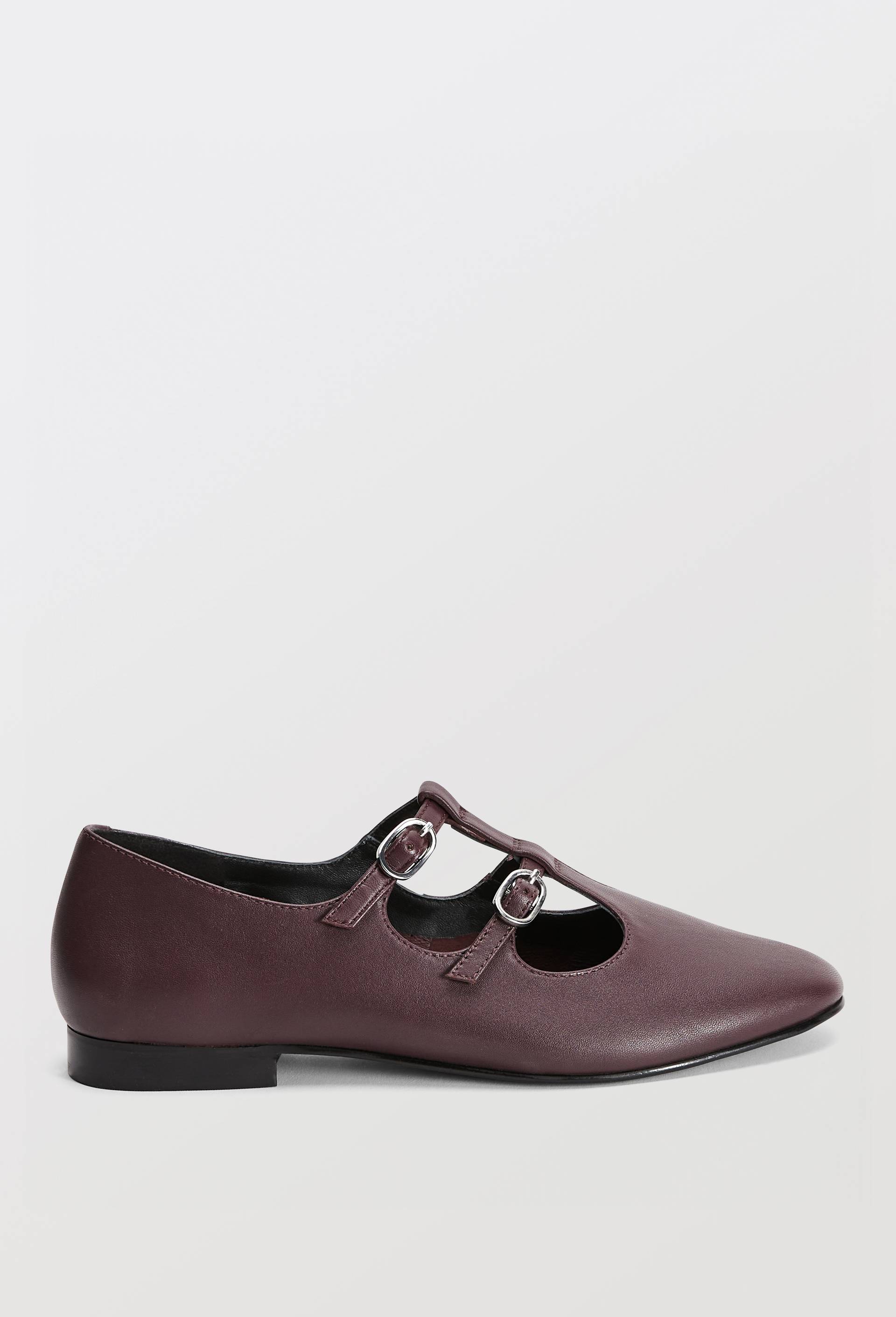 Salom&eacute;s double brides en cuir, Rouge fonc&eacute;, large image number 1
