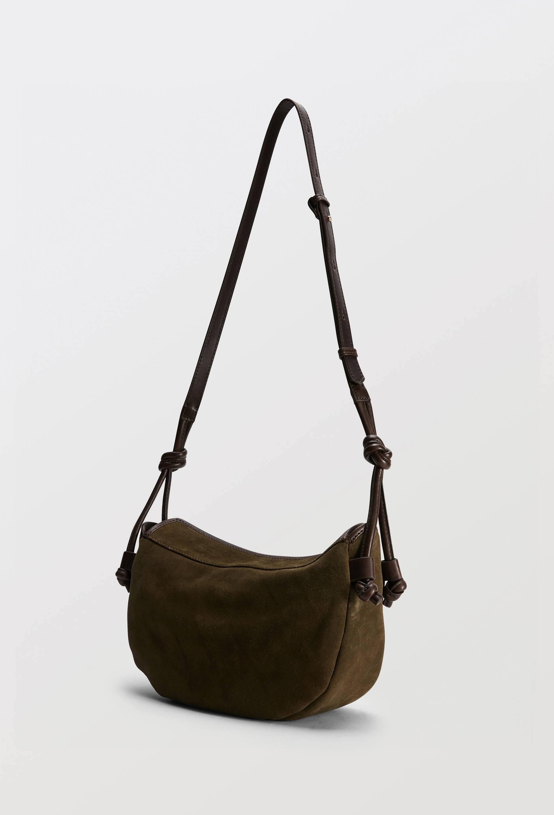 Sac port&eacute; travers en cuir, Vert, large image number 1.0