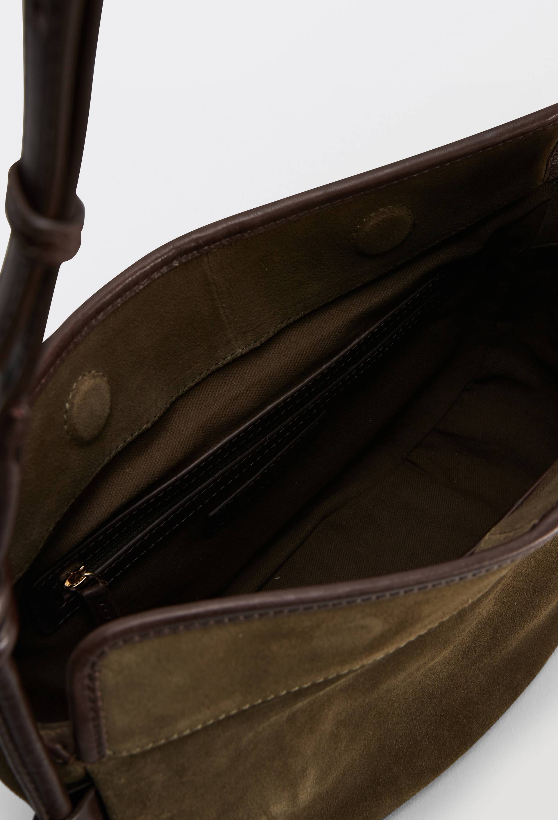 Sac port&eacute; travers en cuir, Vert, large image number 2