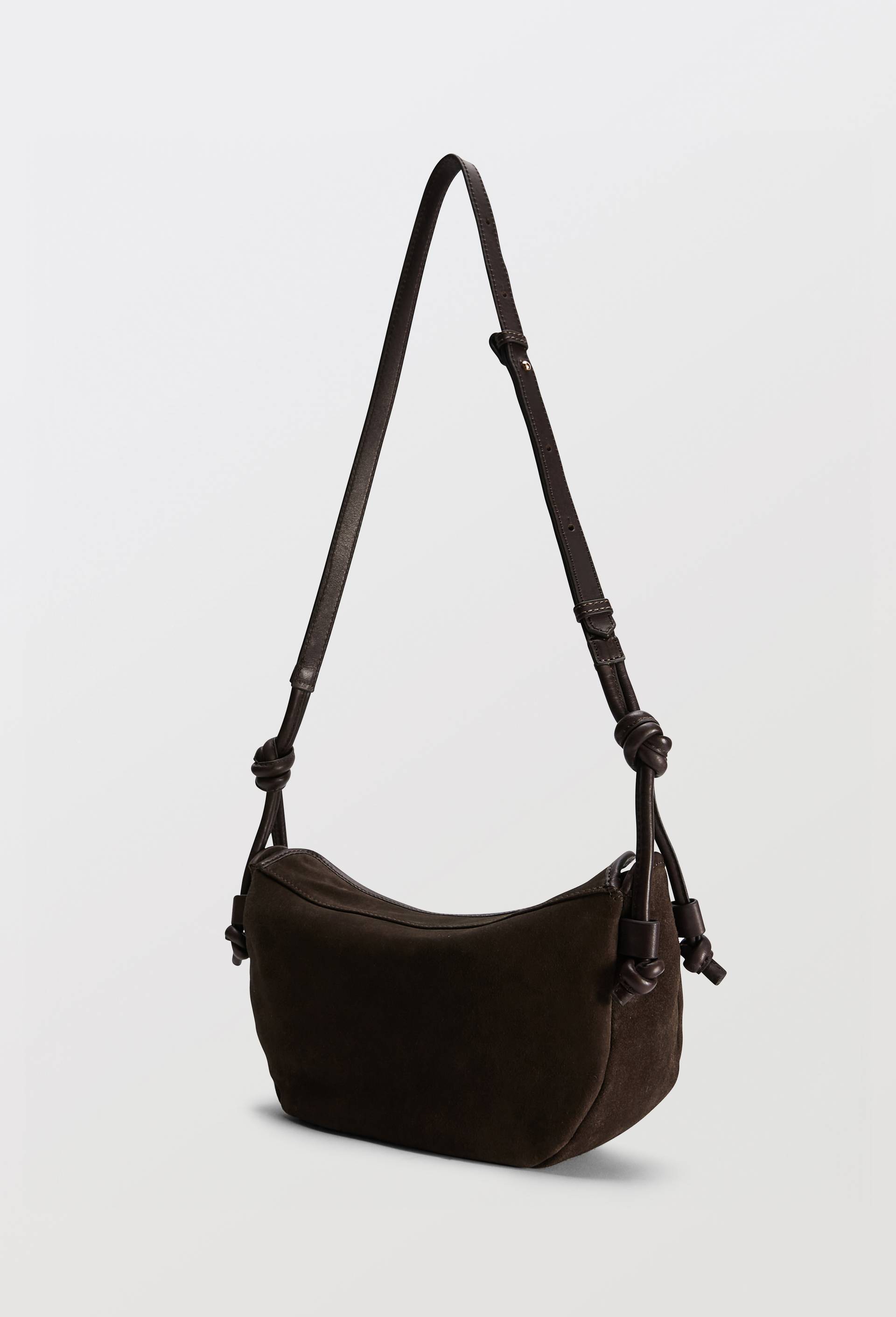 Sac port&eacute; travers en cuir, Brun, large image number 1