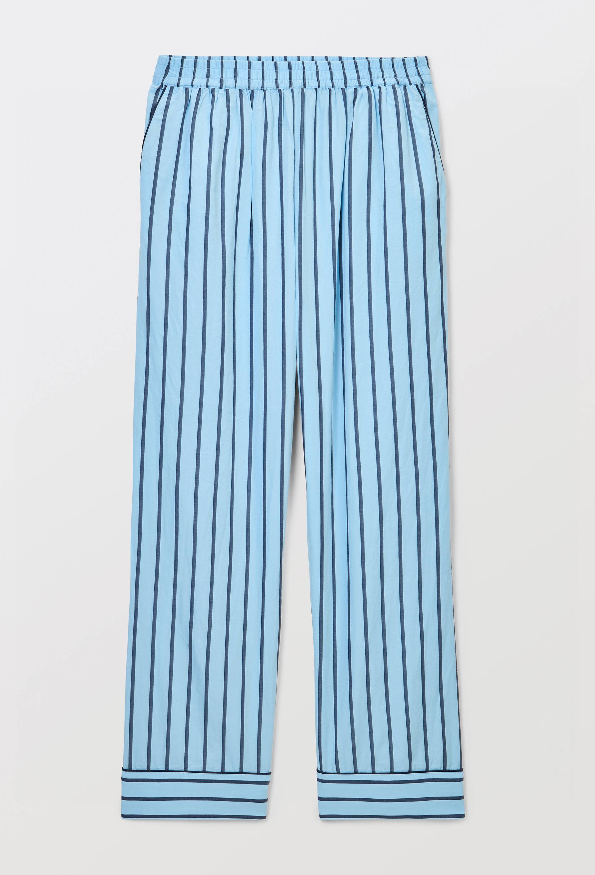 Pantalon ray&eacute; en coton bio GOTS, Bleu, large image number 3.0