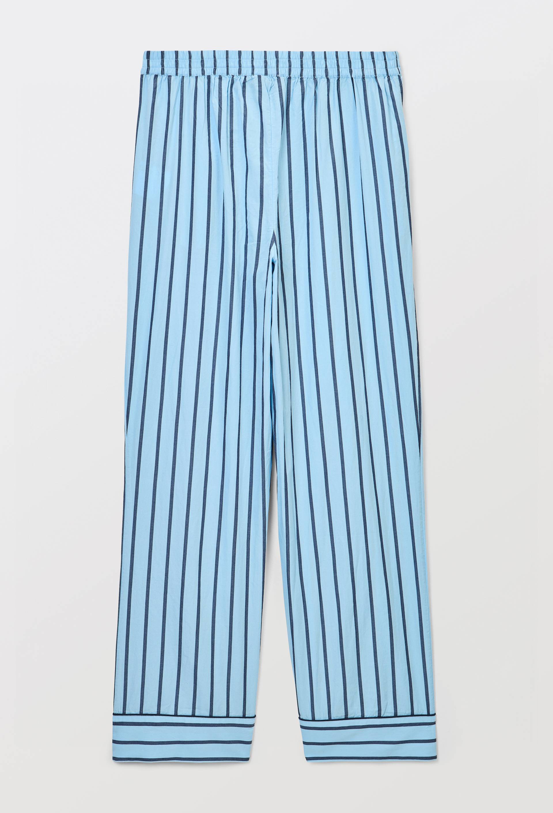 Pantalon ray&eacute; en coton bio GOTS, Bleu, large image number 4
