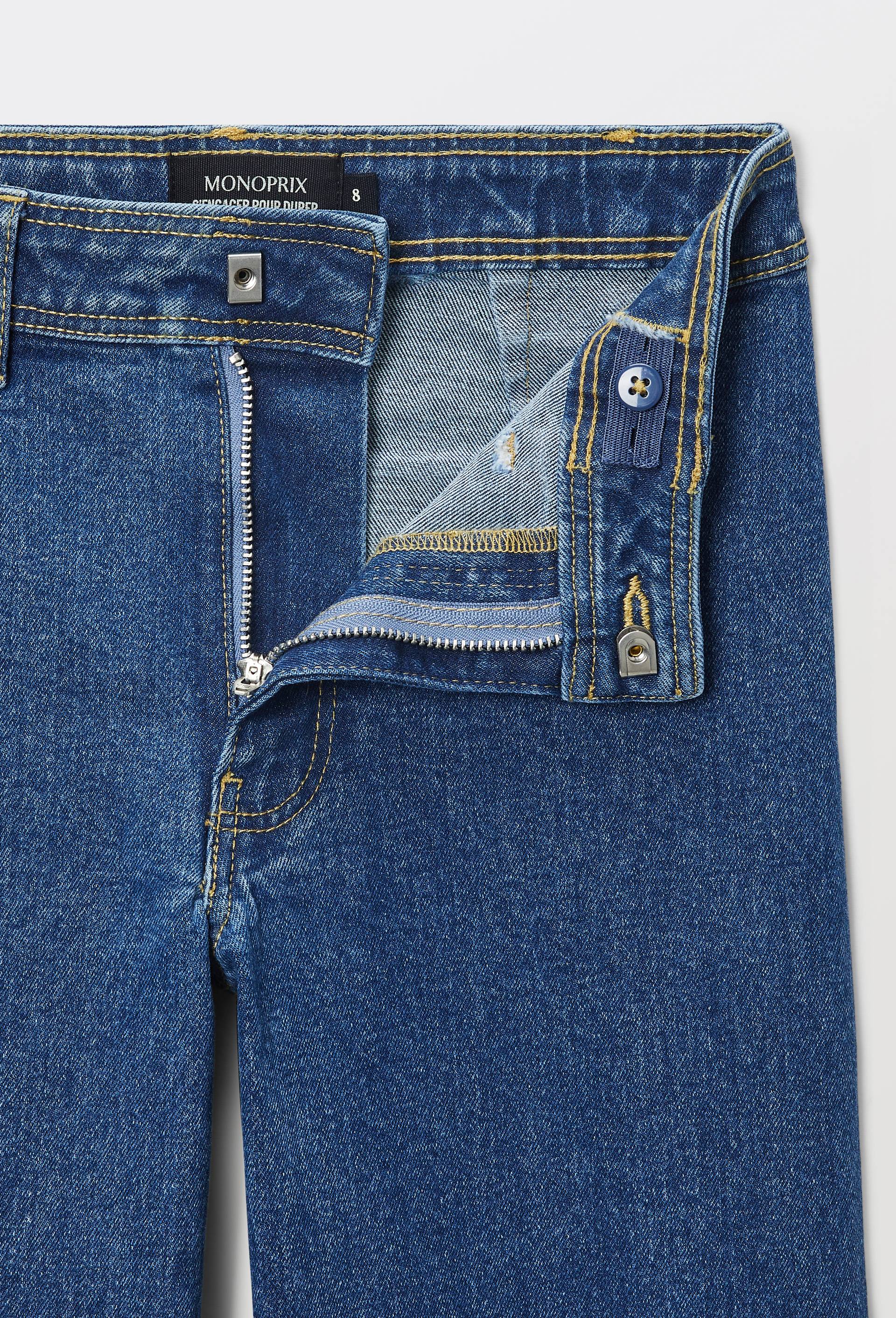 Jean large en coton, Bleu fonc&eacute;, large image number 3.0