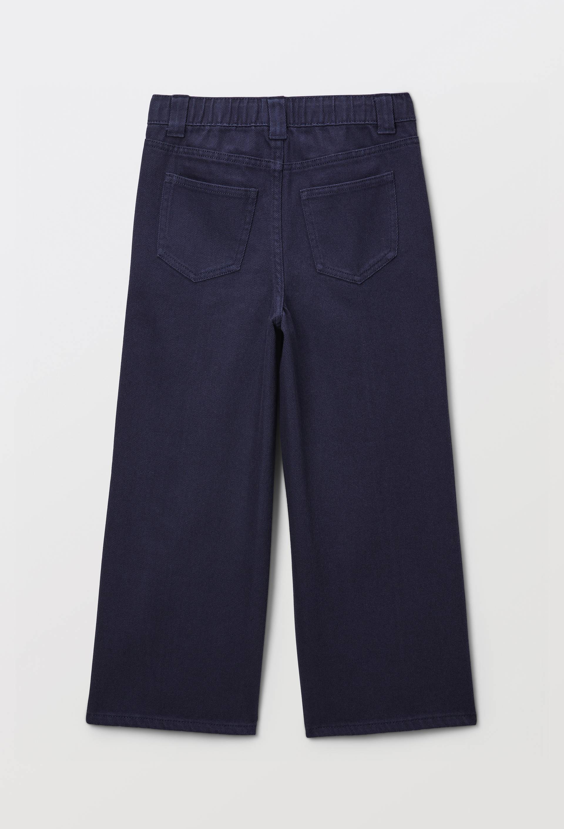 Pantalon large avec poche en coton, Bleu fonc&eacute;, large image number 2.0