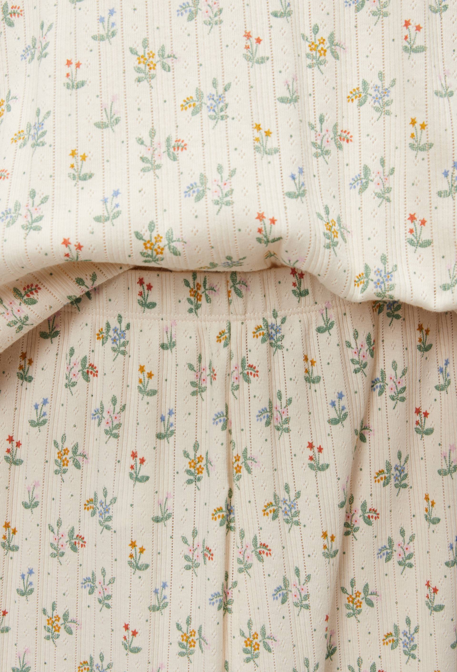 Pyjama manches longues pointelle en coton BIO GOTS, Beige clair, large image number 3