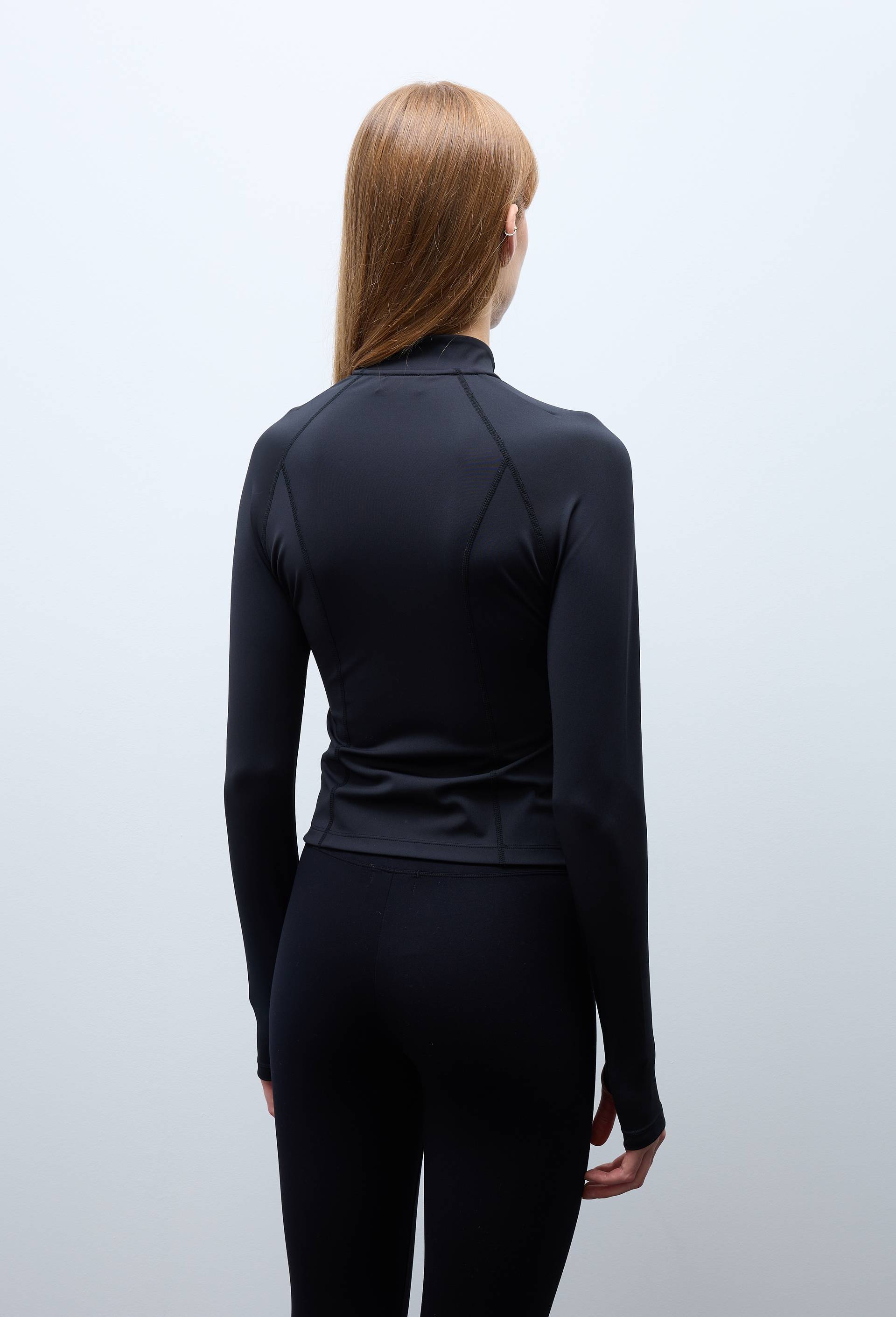 Gilet de sport en polyester et &eacute;lasthanne, Noir, large image number 2
