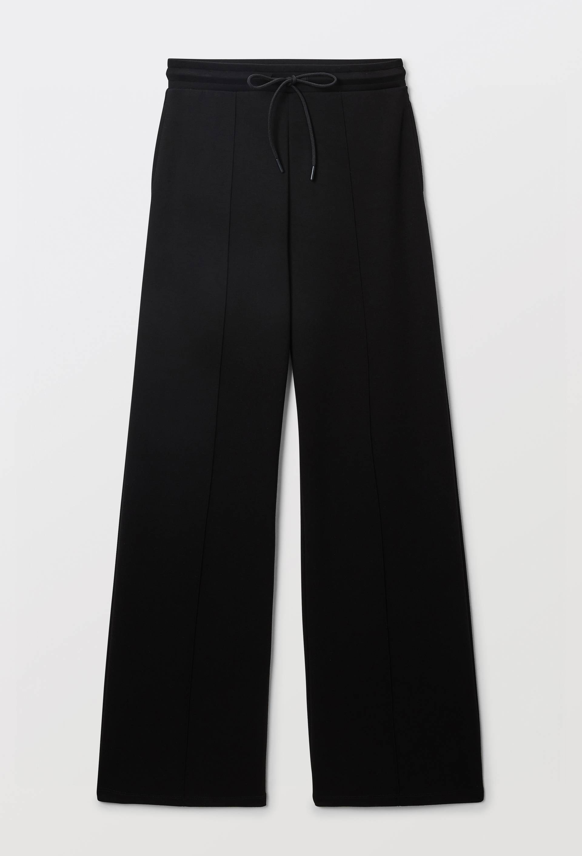 Pantalon de sport uni en molleton technique, Noir, large image number 2