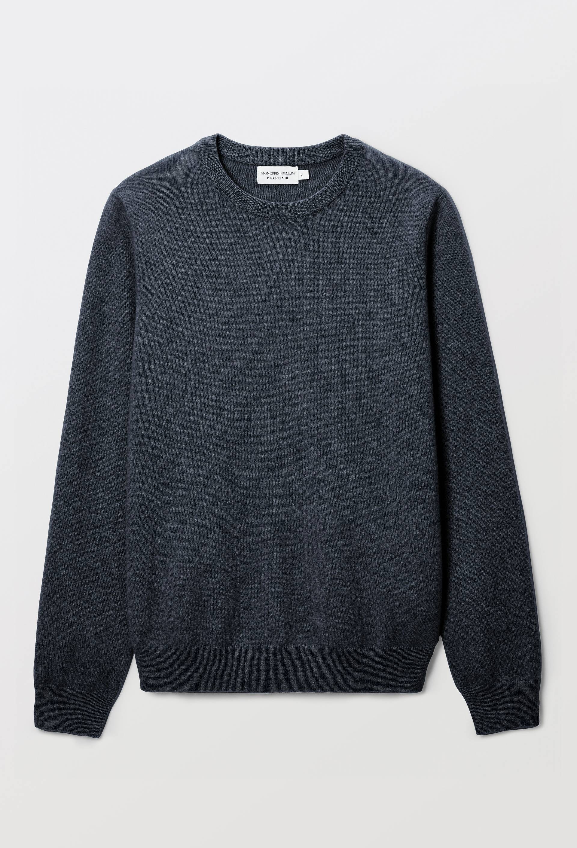 Pull uni col rond en 100% cachemire, Gris fonc&eacute;, large image number 2.0