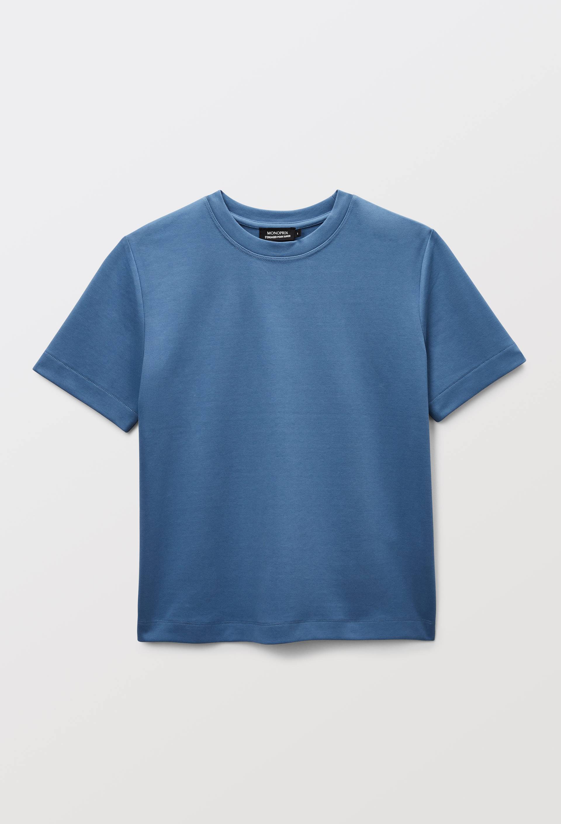 T-shirt &agrave; manches courtes &eacute;pais en coton BIO GOTS, Bleu, large image number 2