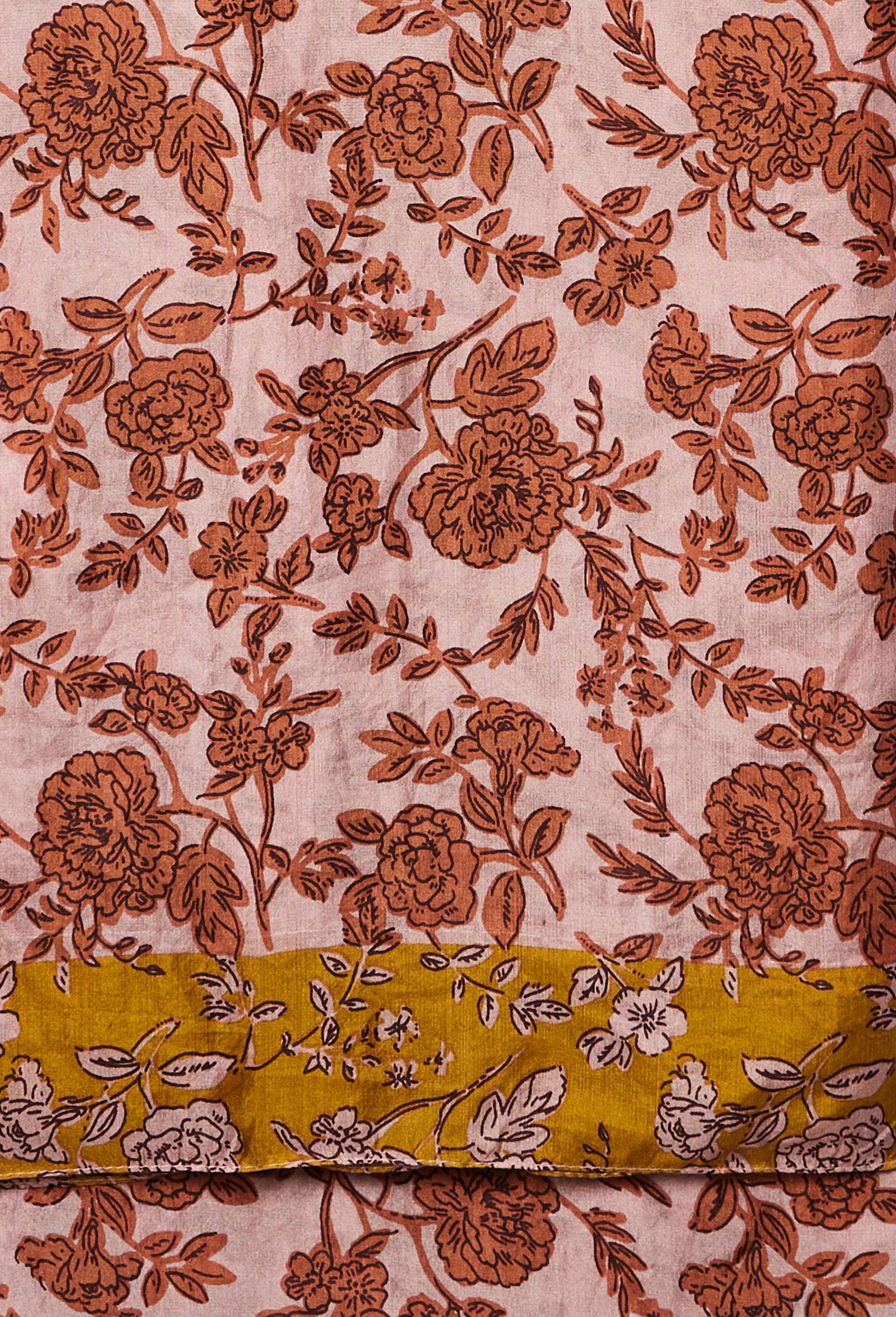 Foulard imprim&eacute; en soie, Rose, large image number 1.0