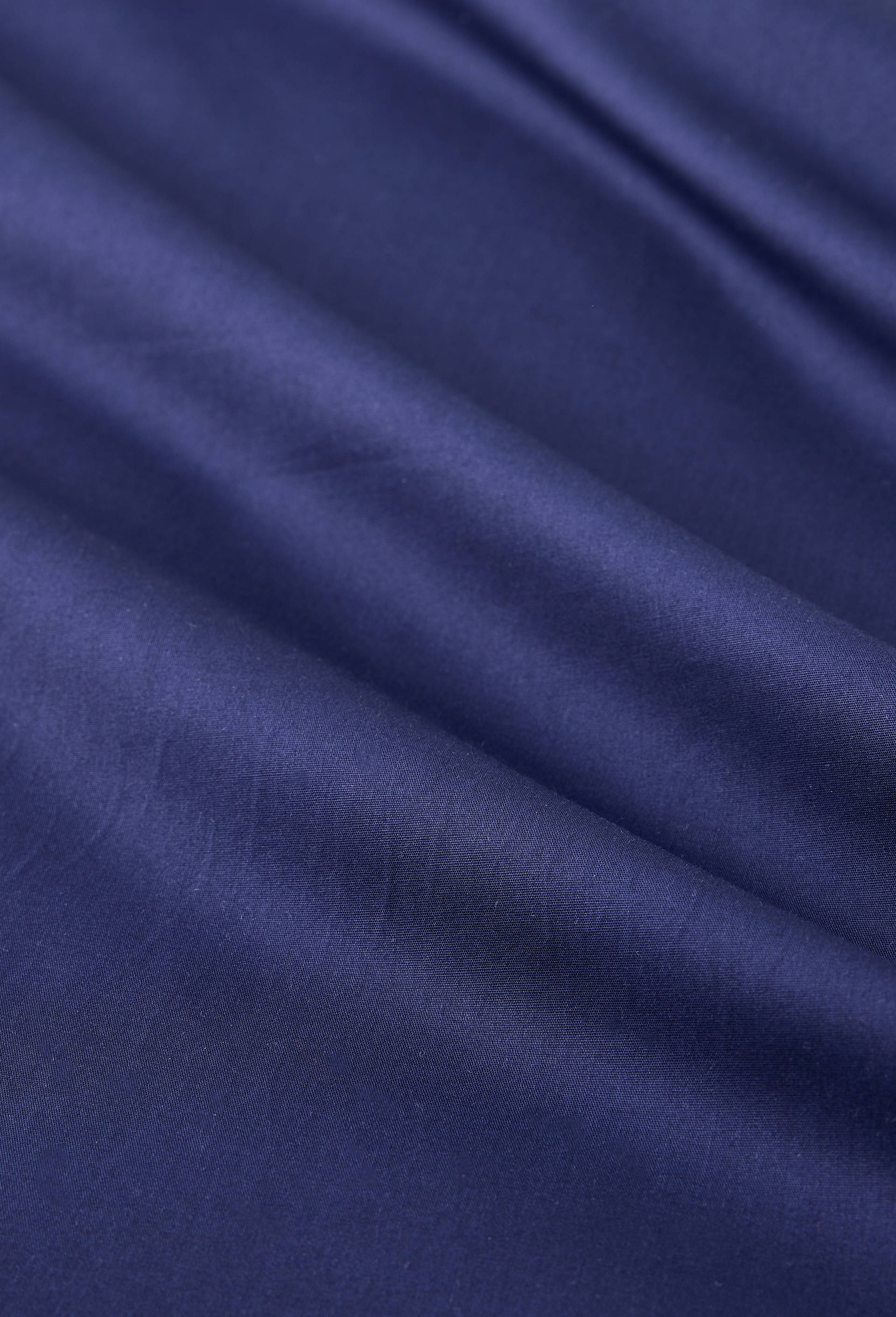 Housse de couette unie, percale de coton, 100% coton bio GOTS, Bleu fonc&eacute;, large image number 2.0