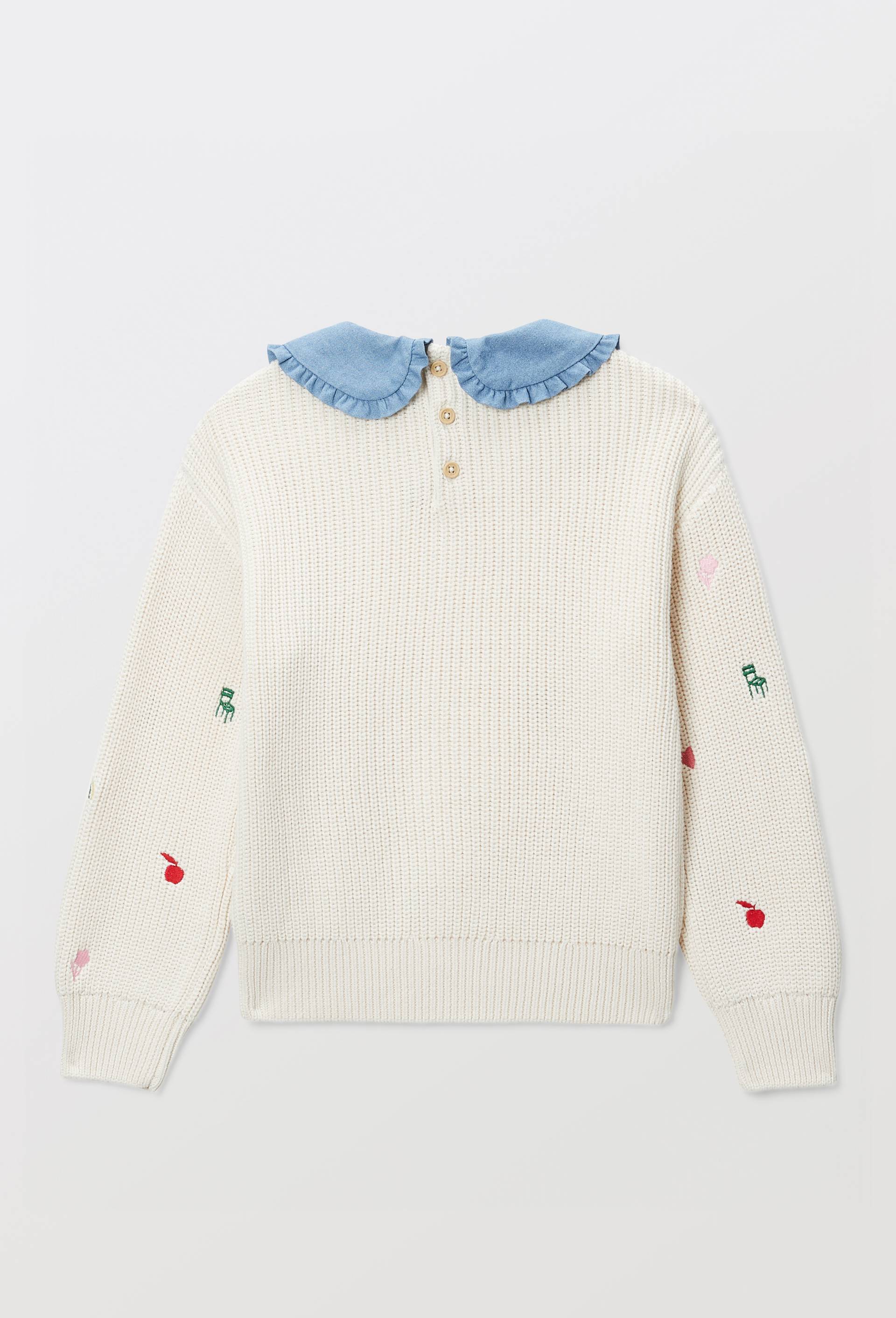 SWEAT DENIM BROD, Beige clair, large image number 2