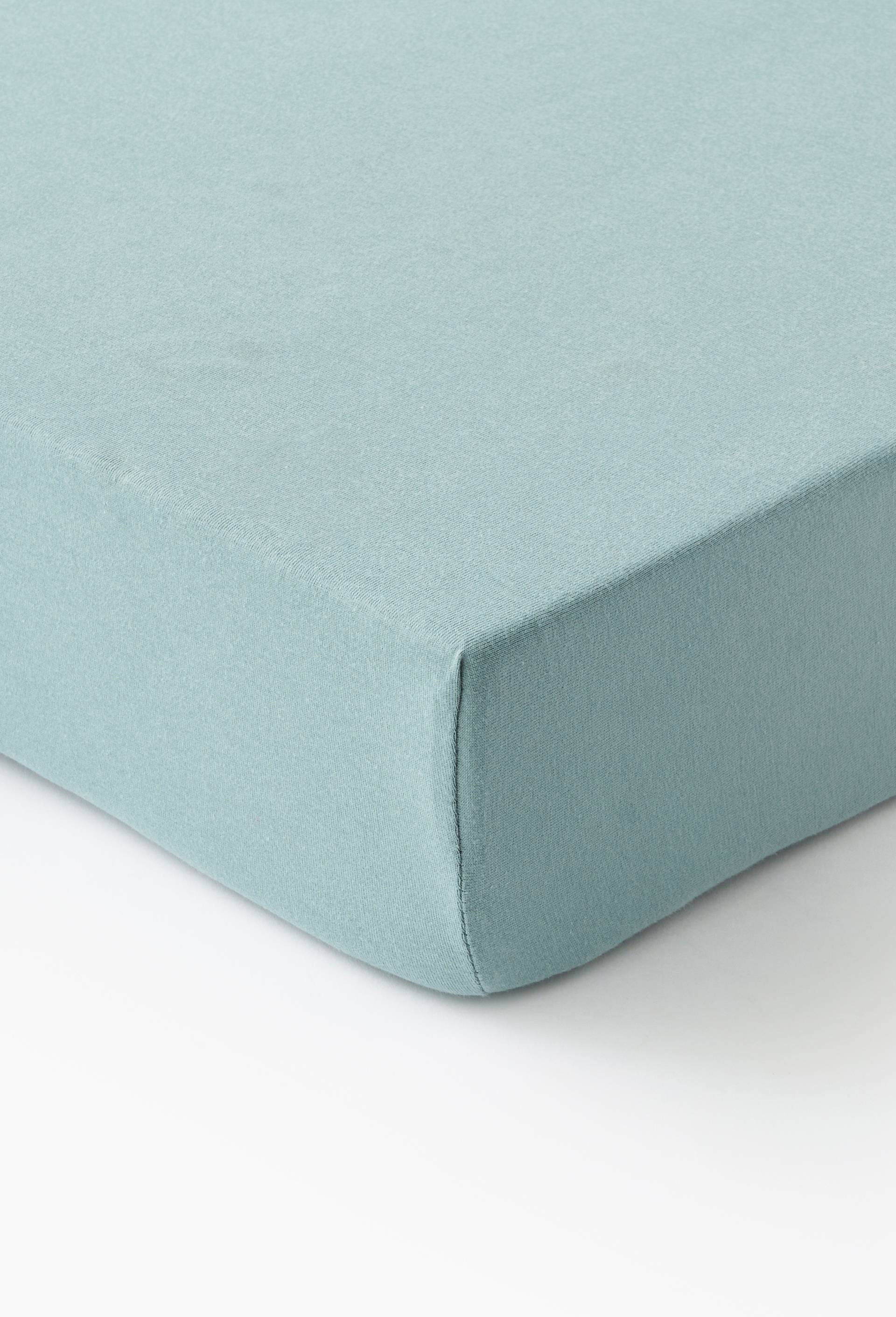 Drap housse, jersey en coton BIO, certifi&eacute; OEKO-TEX GOTS, Vert clair, large image number 0