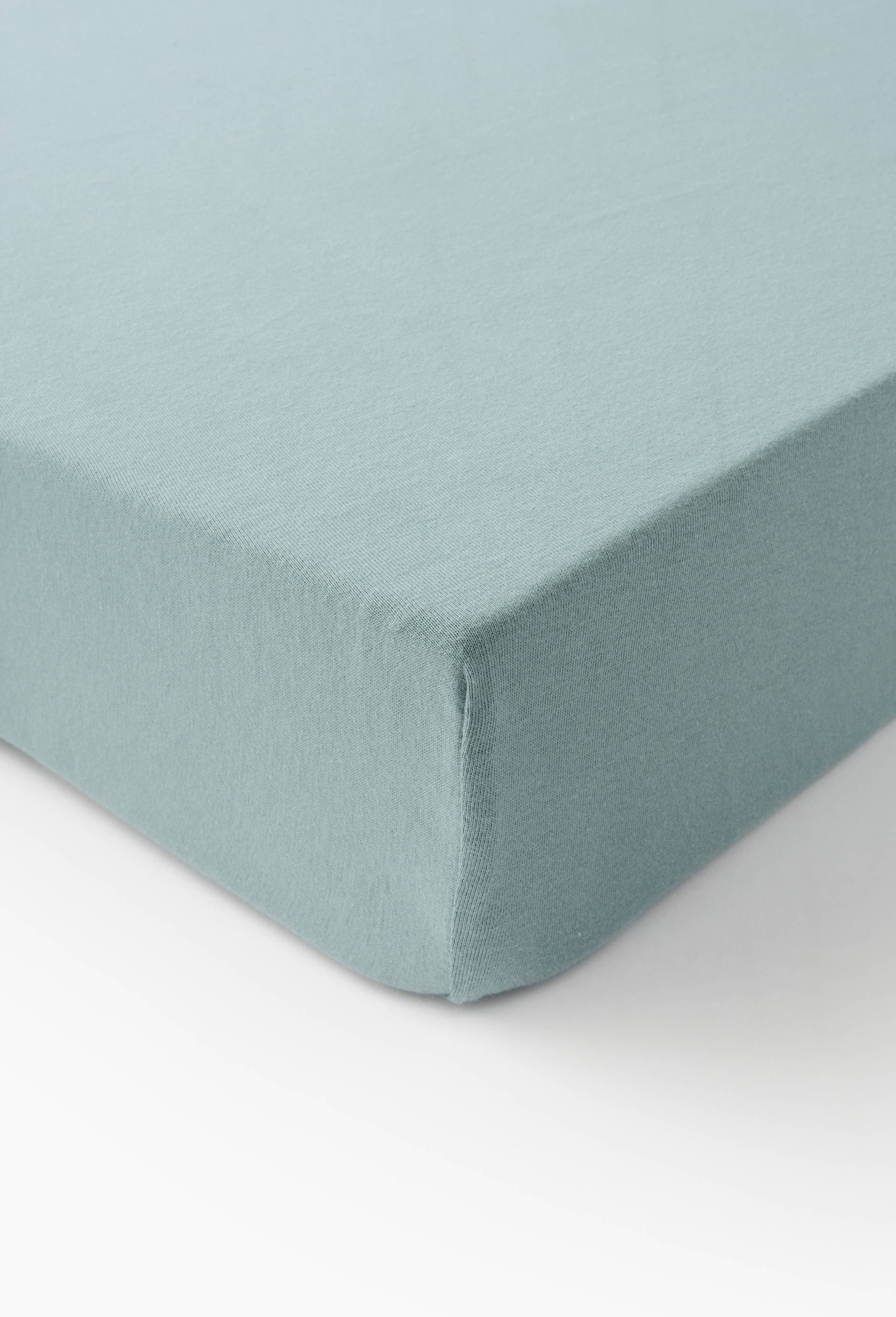 Drap housse, jersey en coton BIO, certifi�� OEKO-TEX GOTS, Vert clair, large image number 0.0