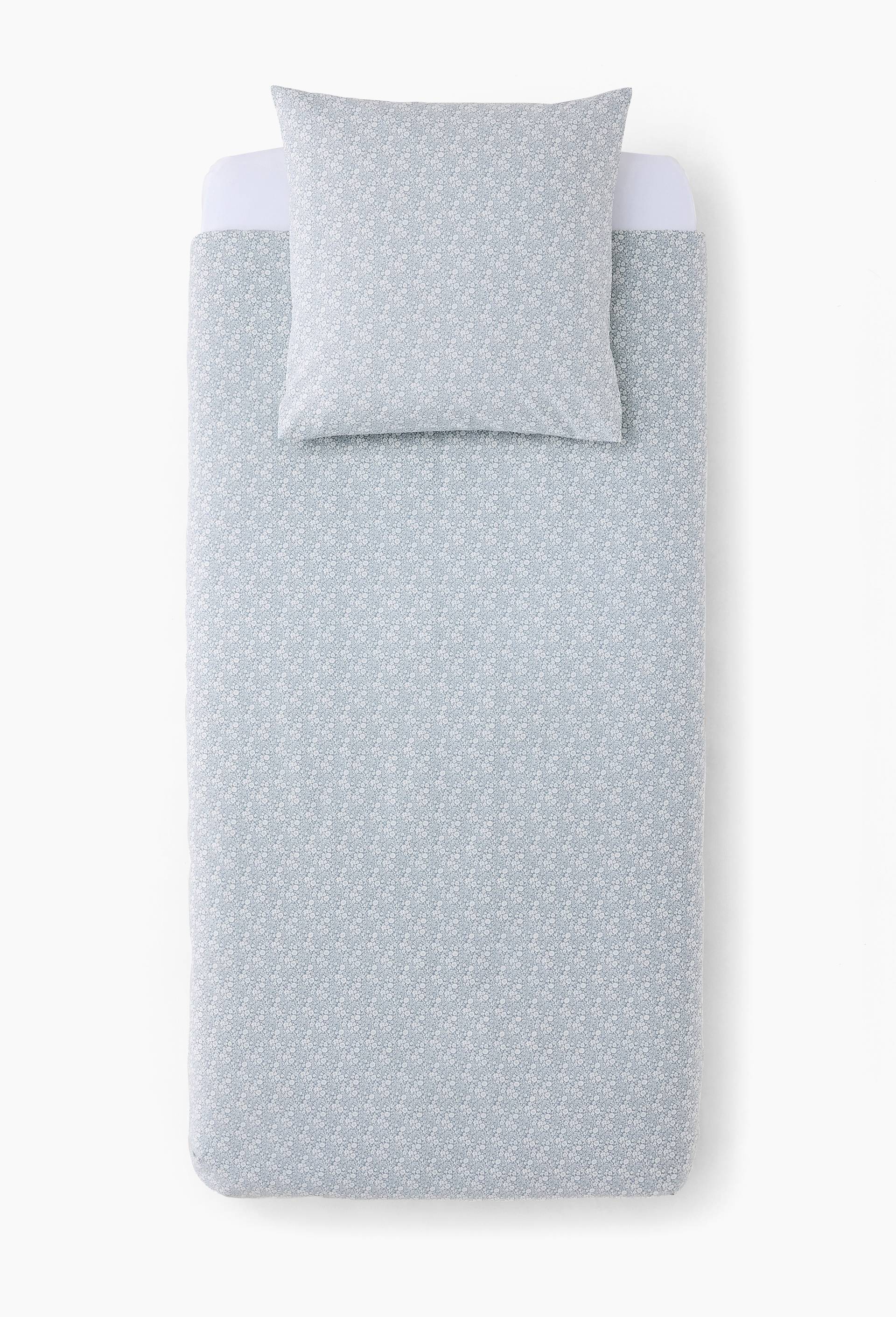 Housse de couette imprim&eacute;e, 100% coton bio GOTS, Vert clair, large image number 1.0