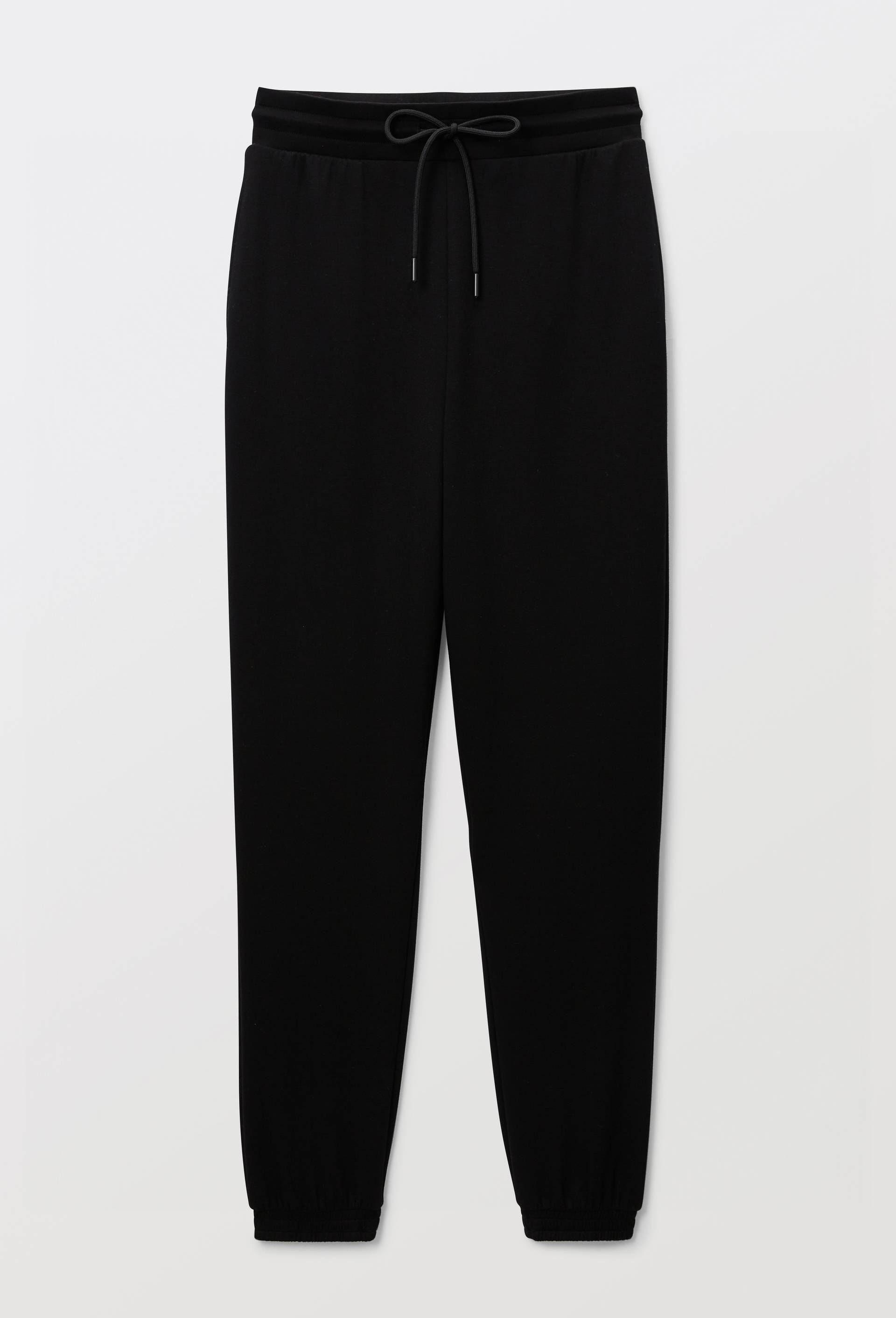 Pantalon de sport fluide en viscose et polyamide, Noir, large image number 2.0