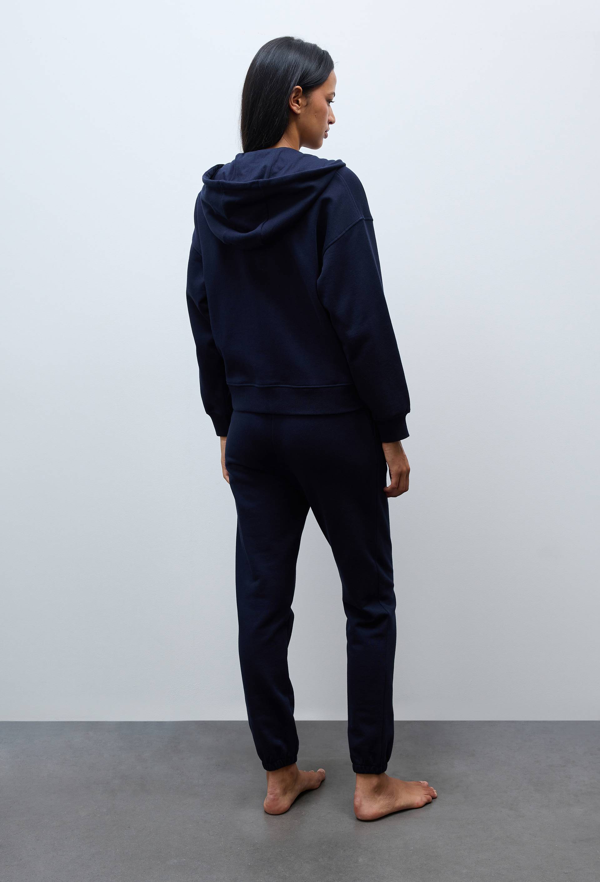 Pantalon de jogging en molleton de coton BIO GOTS, Bleu fonc&eacute;, large image number 1.0