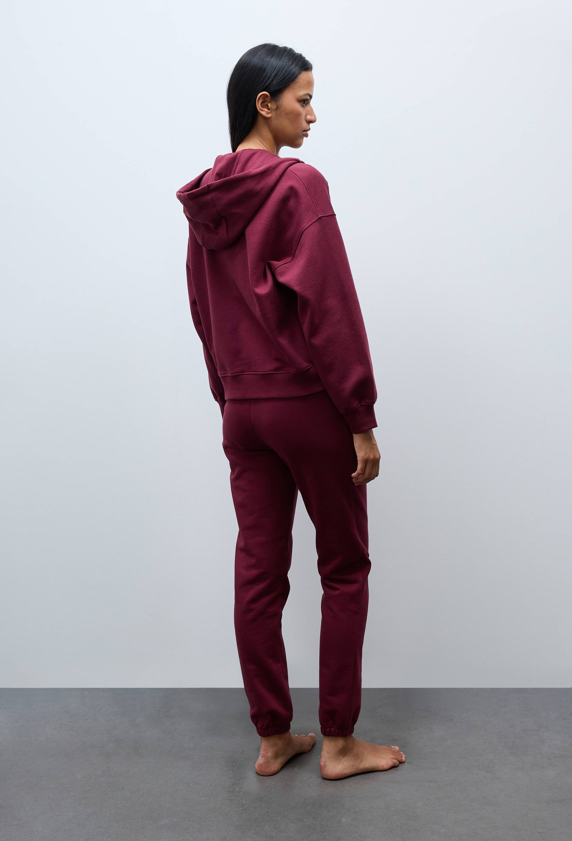 Pantalon de jogging en molleton de coton BIO GOTS, Rouge fonc&eacute;, large image number 1.0