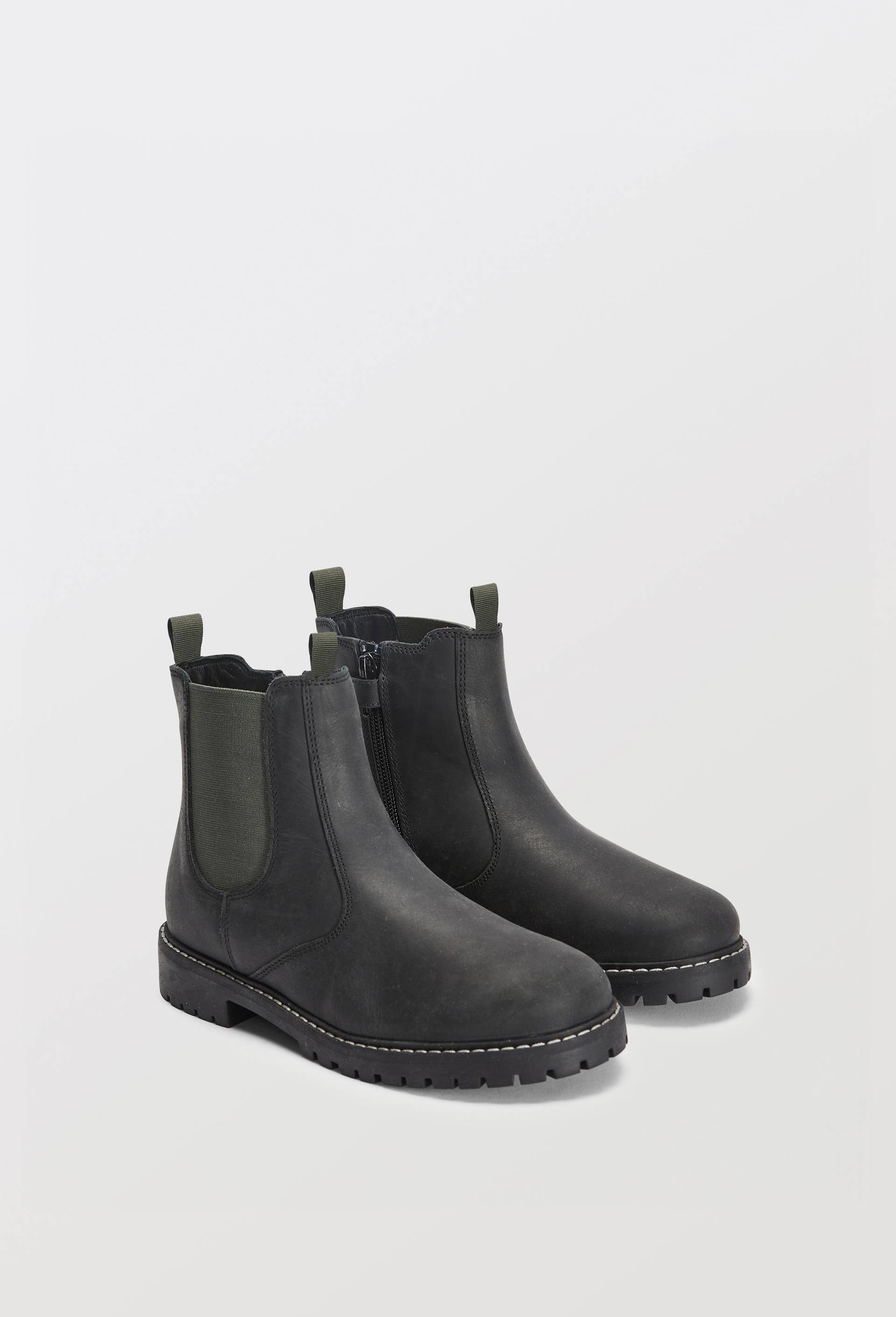 Bottines chelsea en cuir responsable, Noir, large image number 0