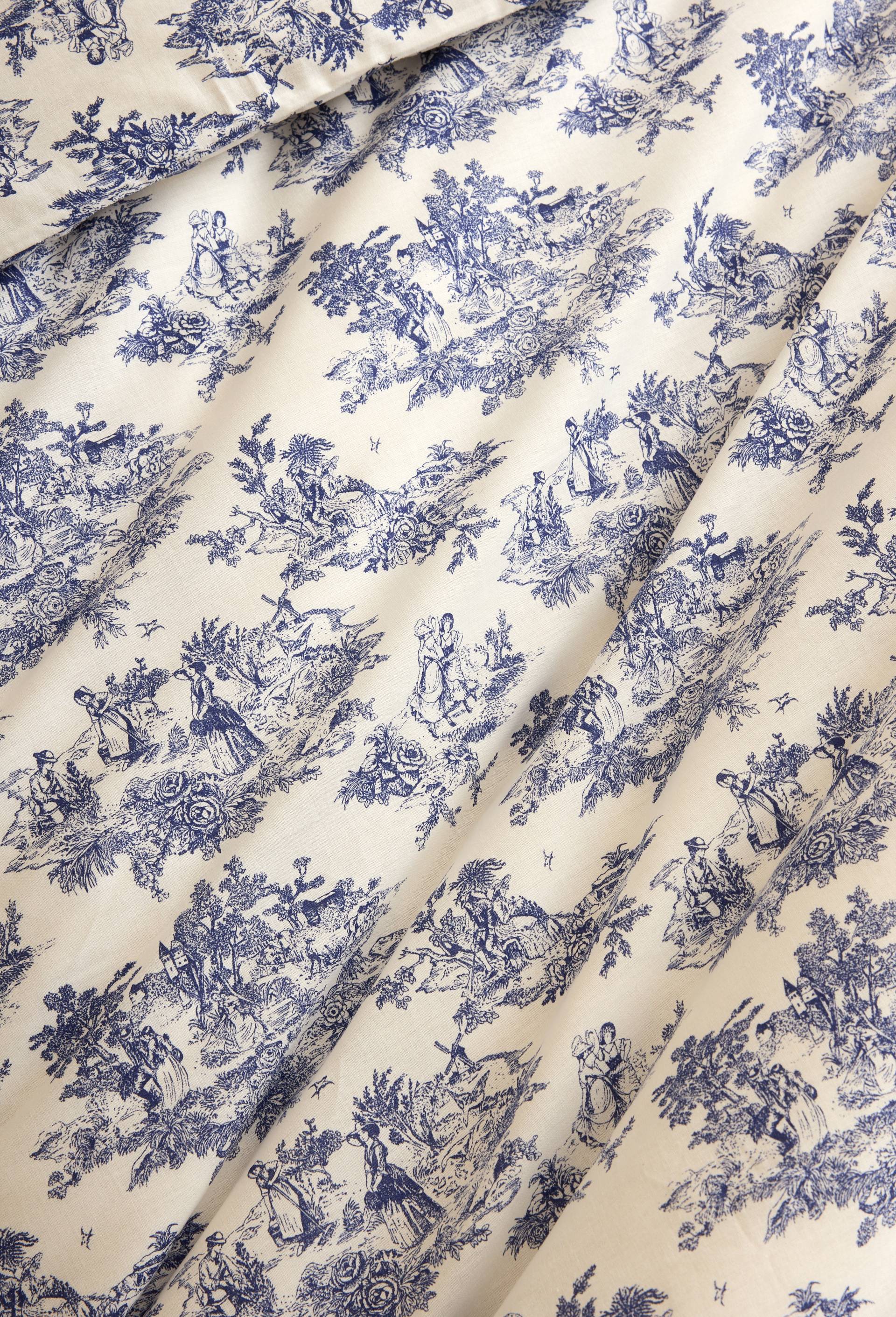 Housse de couette imprim&eacute;e, 100% coton bio GOTS, Bleu fonc&eacute;, large image number 2