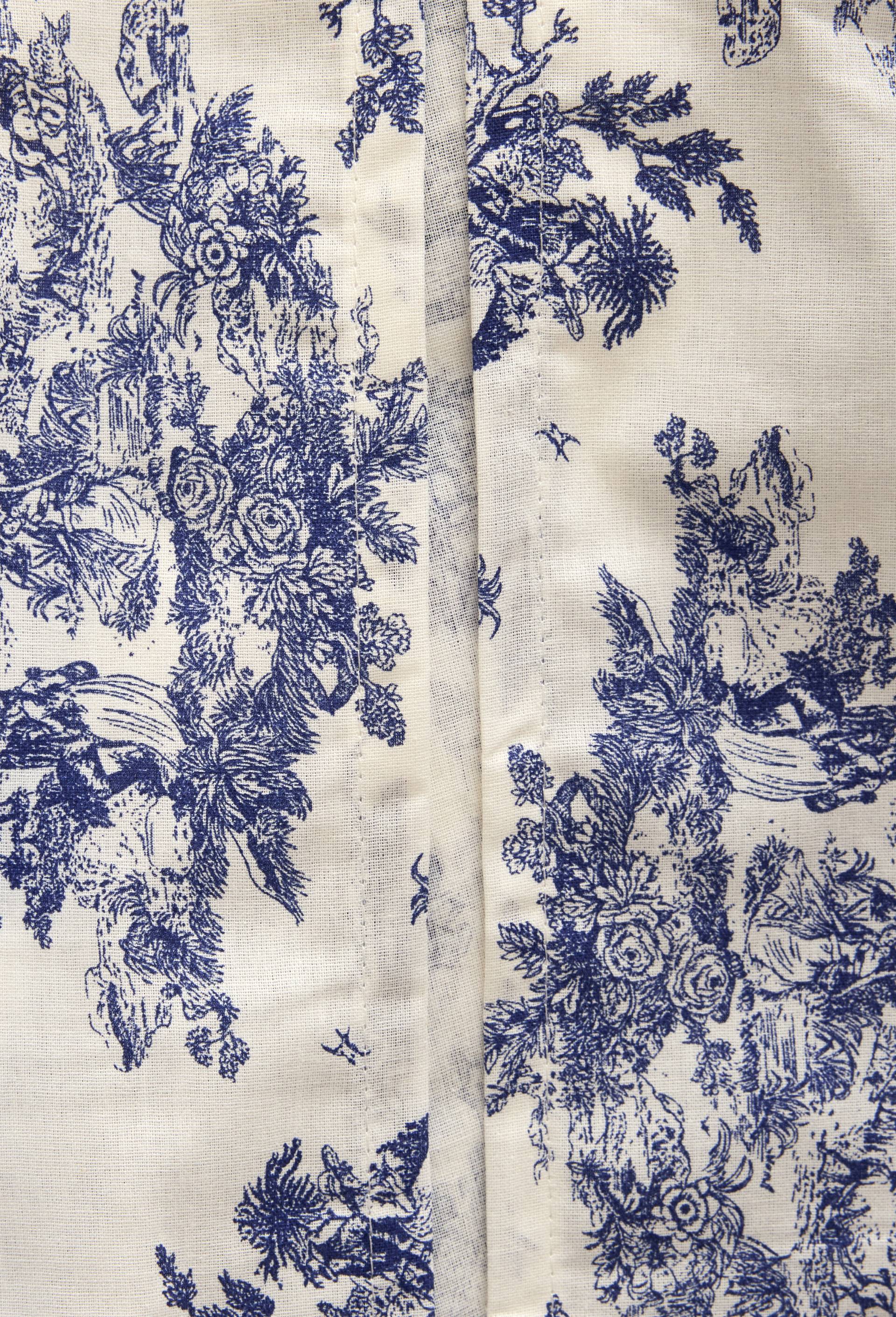 Housse de couette imprim&eacute;e, 100% coton bio GOTS, Bleu fonc&eacute;, large image number 3