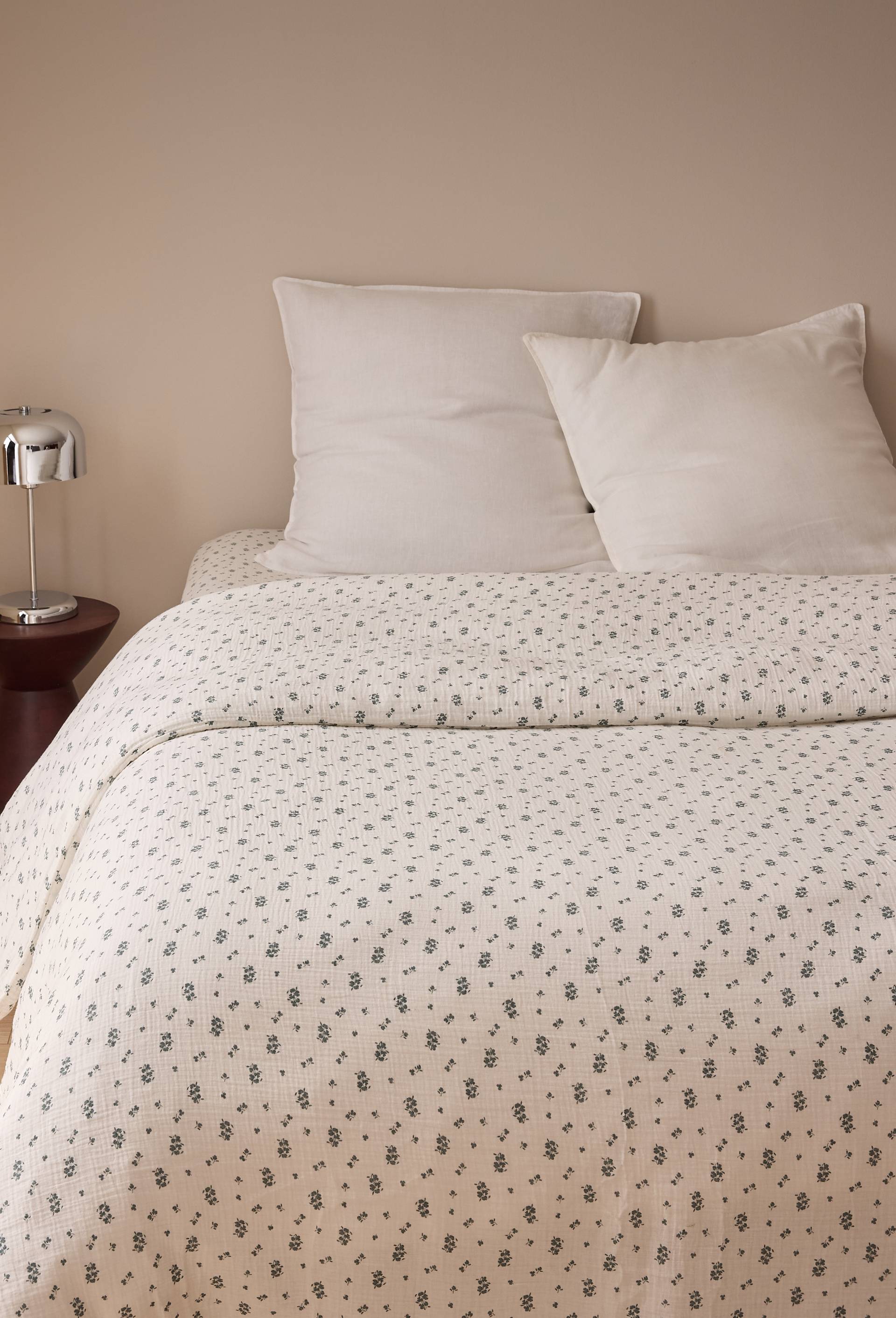 Housse de couette unie, gaze de coton, 100% coton bio GOTS, Vert clair, large image number 0